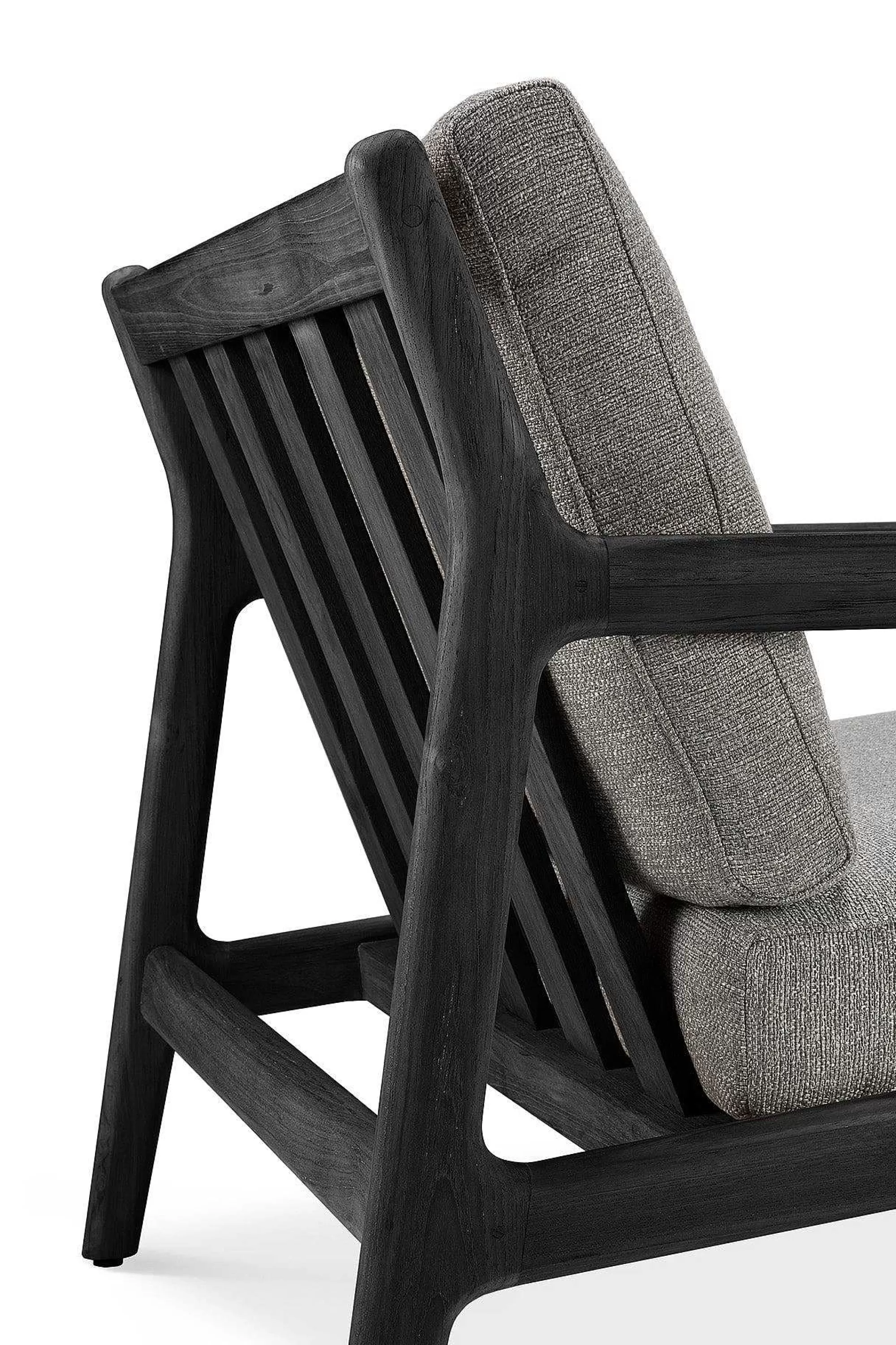 Be Home Outdoor Lounge Furniture<Jack Solid Black Teak Outdoor Lounge Chair, Mocha Fabric