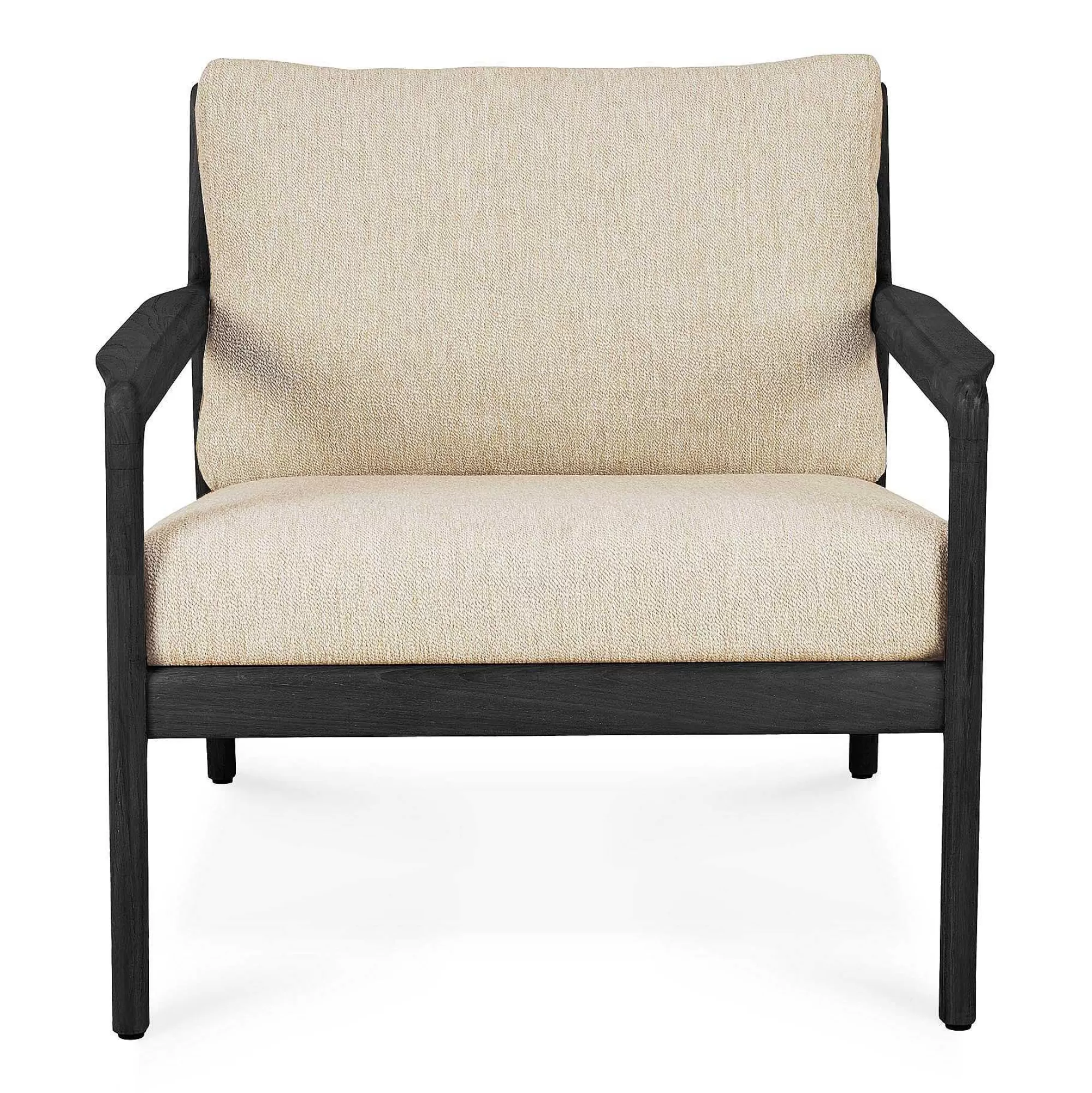 Be Home Outdoor Lounge Furniture<Jack Solid Black Teak Outdoor Lounge Chair, Natural Fabric