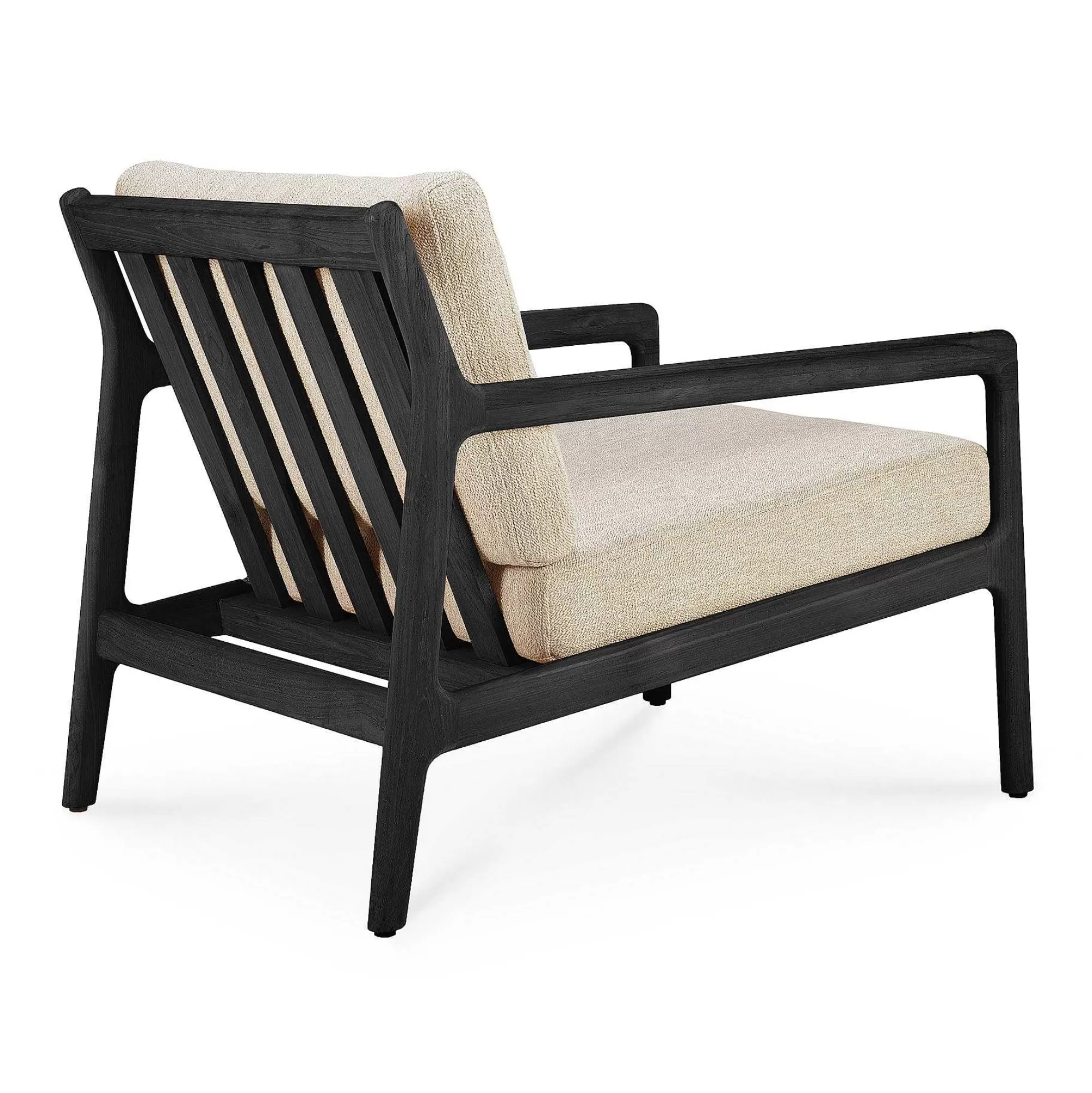 Be Home Outdoor Lounge Furniture<Jack Solid Black Teak Outdoor Lounge Chair, Natural Fabric