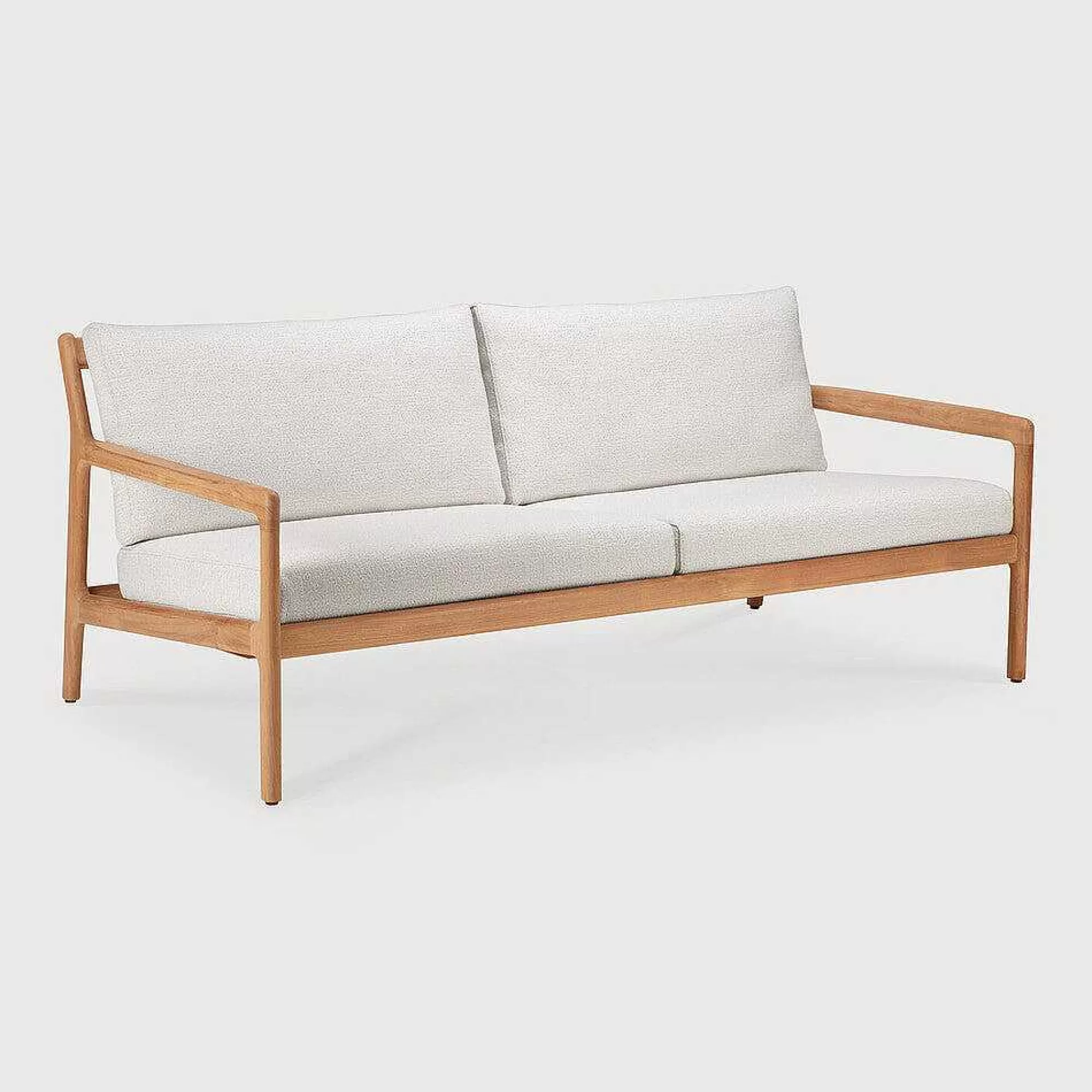 Be Home Outdoor Lounge Furniture<Jack Solid Teak Outdoor 2 Seater Sofa, Off White Fabric