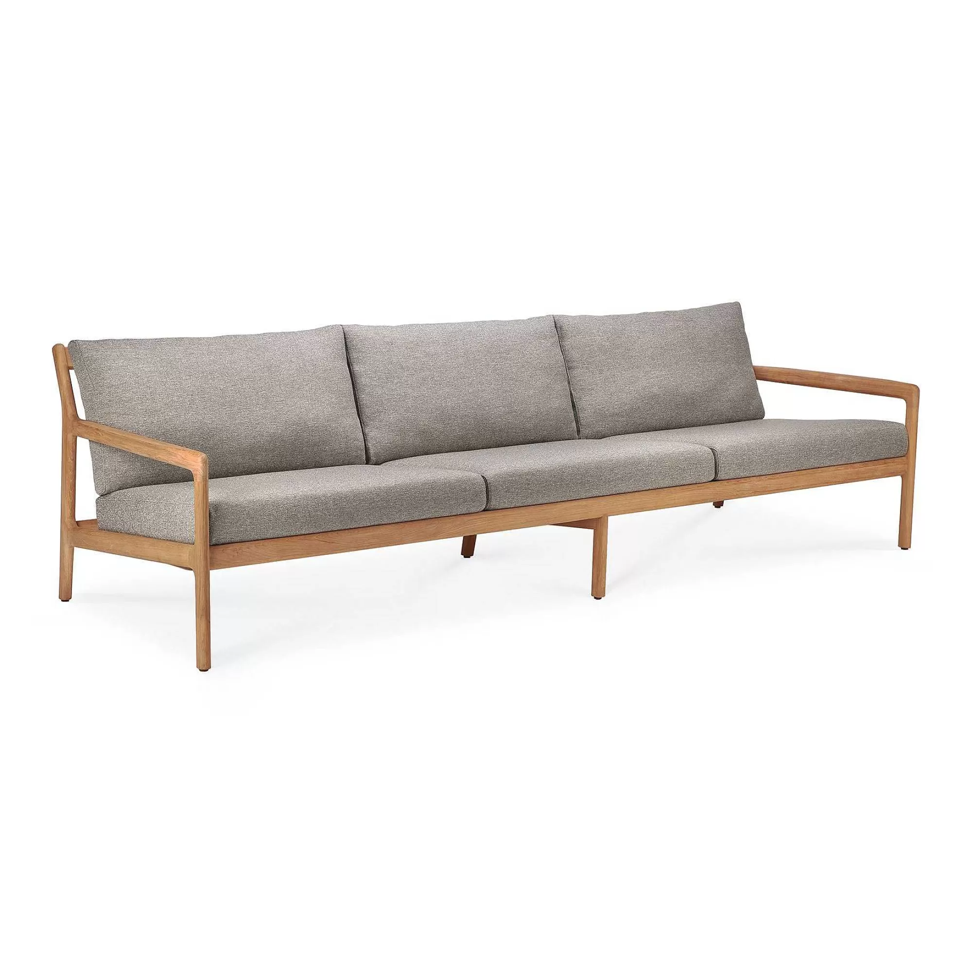 Be Home Outdoor Lounge Furniture<Jack Solid Teak Outdoor 3 Seater Sofa, Mocha Fabric