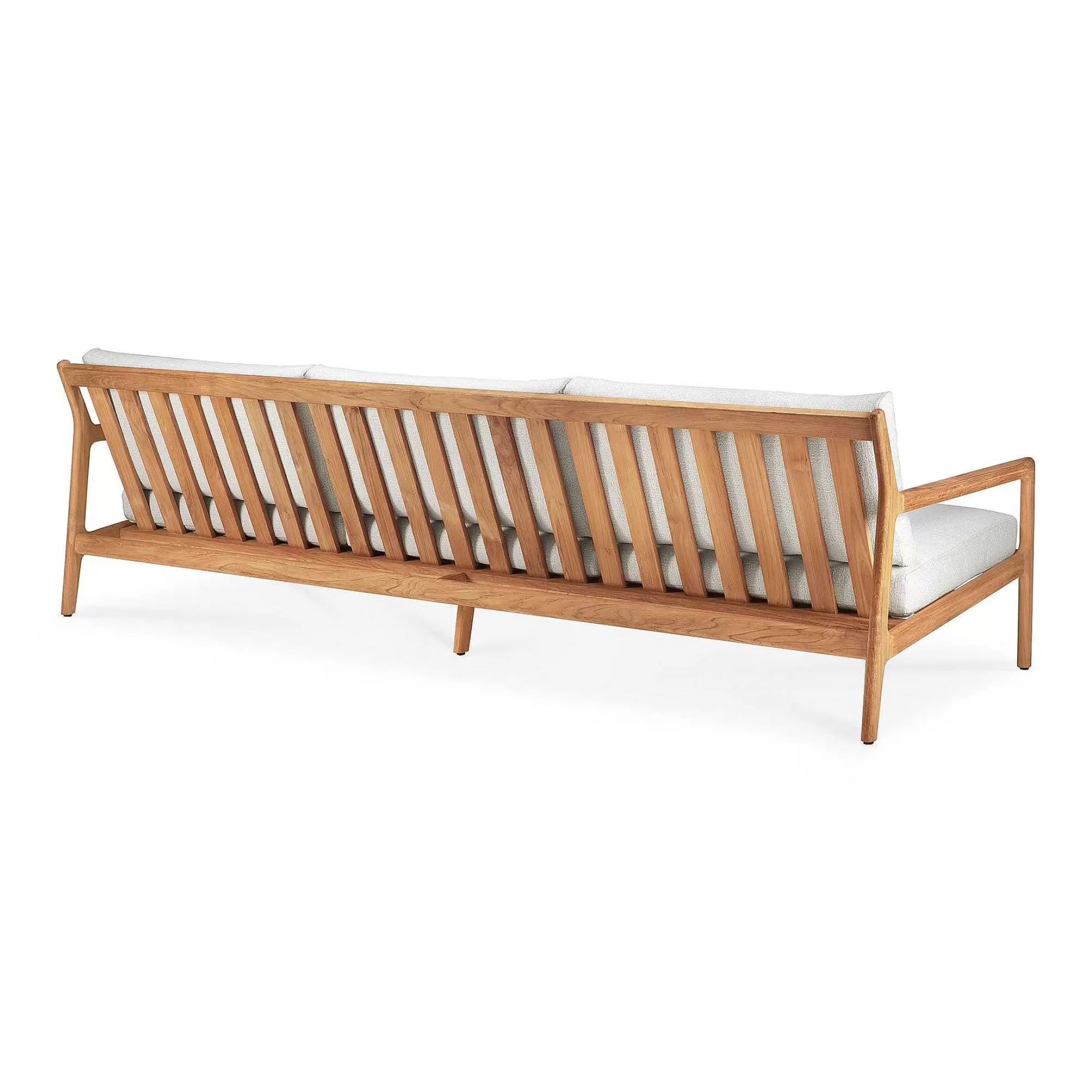 Be Home Outdoor Lounge Furniture<Jack Solid Teak Outdoor 3 Seater Sofa, Off White Fabric