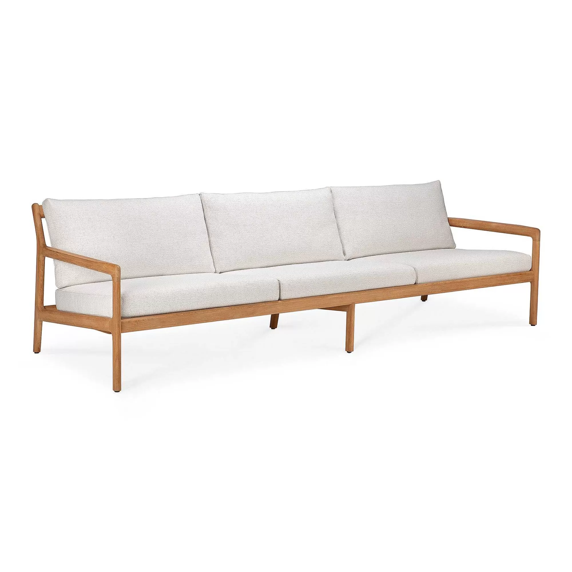 Be Home Outdoor Lounge Furniture<Jack Solid Teak Outdoor 3 Seater Sofa, Off White Fabric