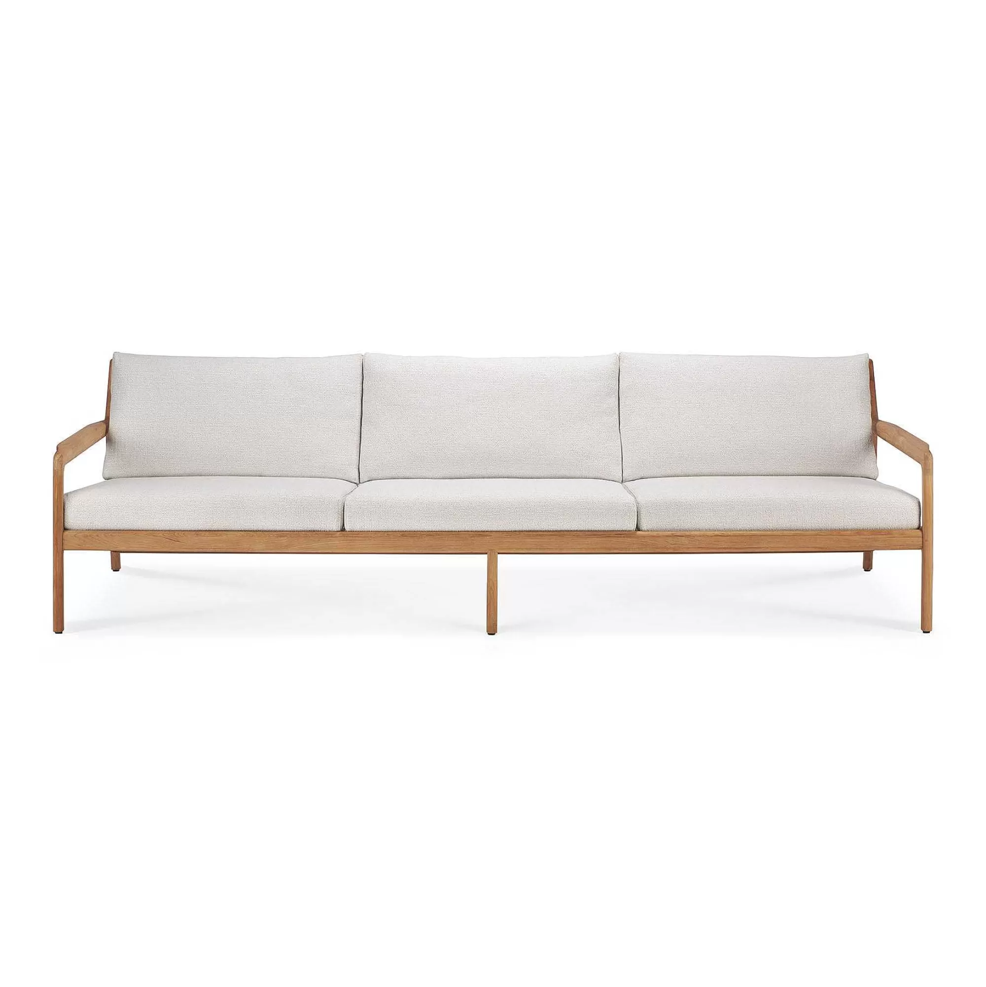 Be Home Outdoor Lounge Furniture<Jack Solid Teak Outdoor 3 Seater Sofa, Off White Fabric