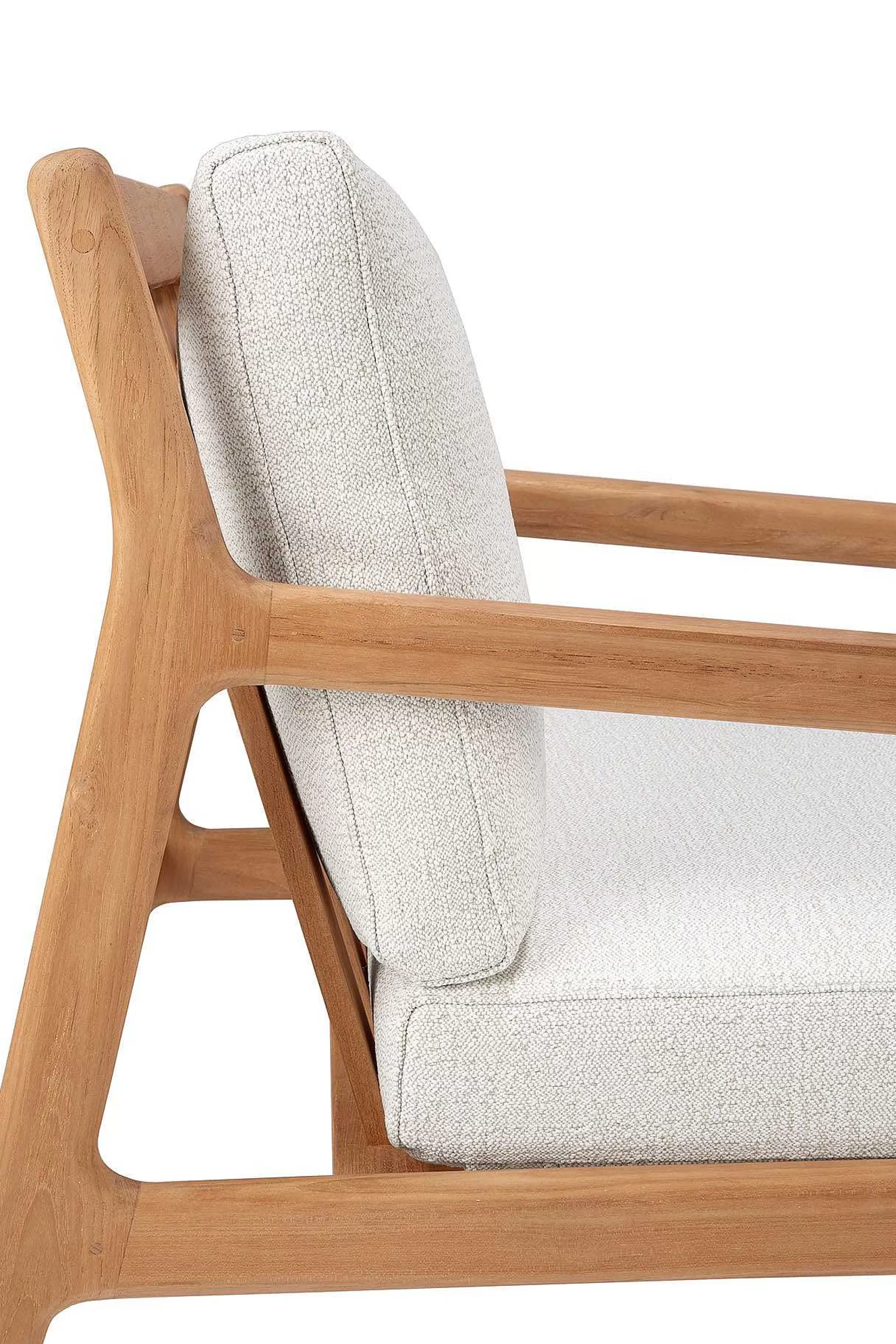 Be Home Outdoor Lounge Furniture<Jack Solid Teak Outdoor Lounge Chair, Off White Fabric