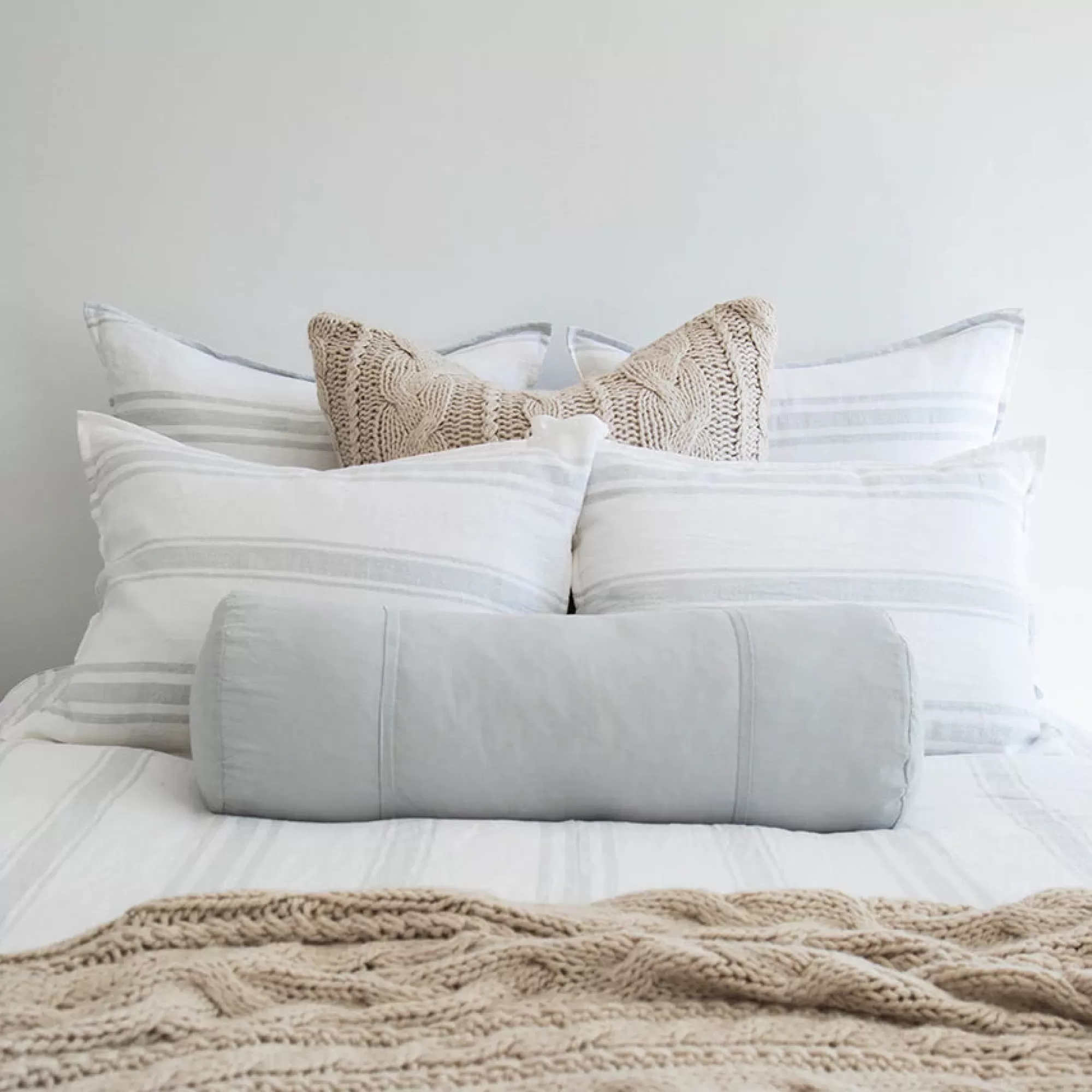 Sale Be Home Jackson King Sham, White & Ocean