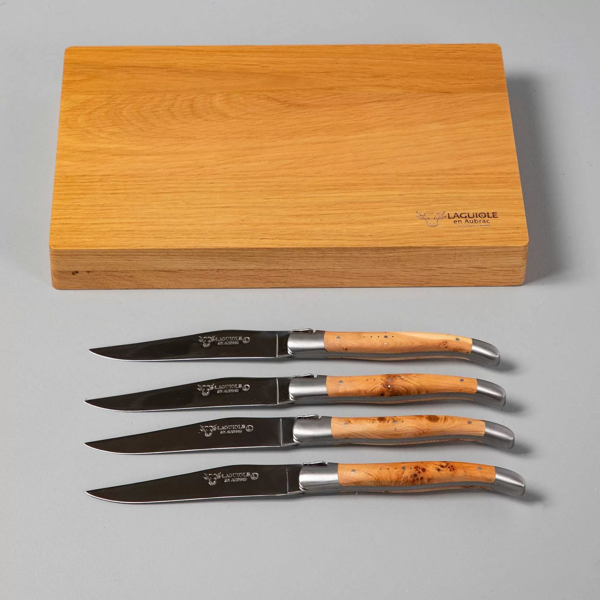 Be Home Cutlery Sets<Laguiole en Aubrac Handcrafted Steak Knives, Set of 4, Juniper Wood