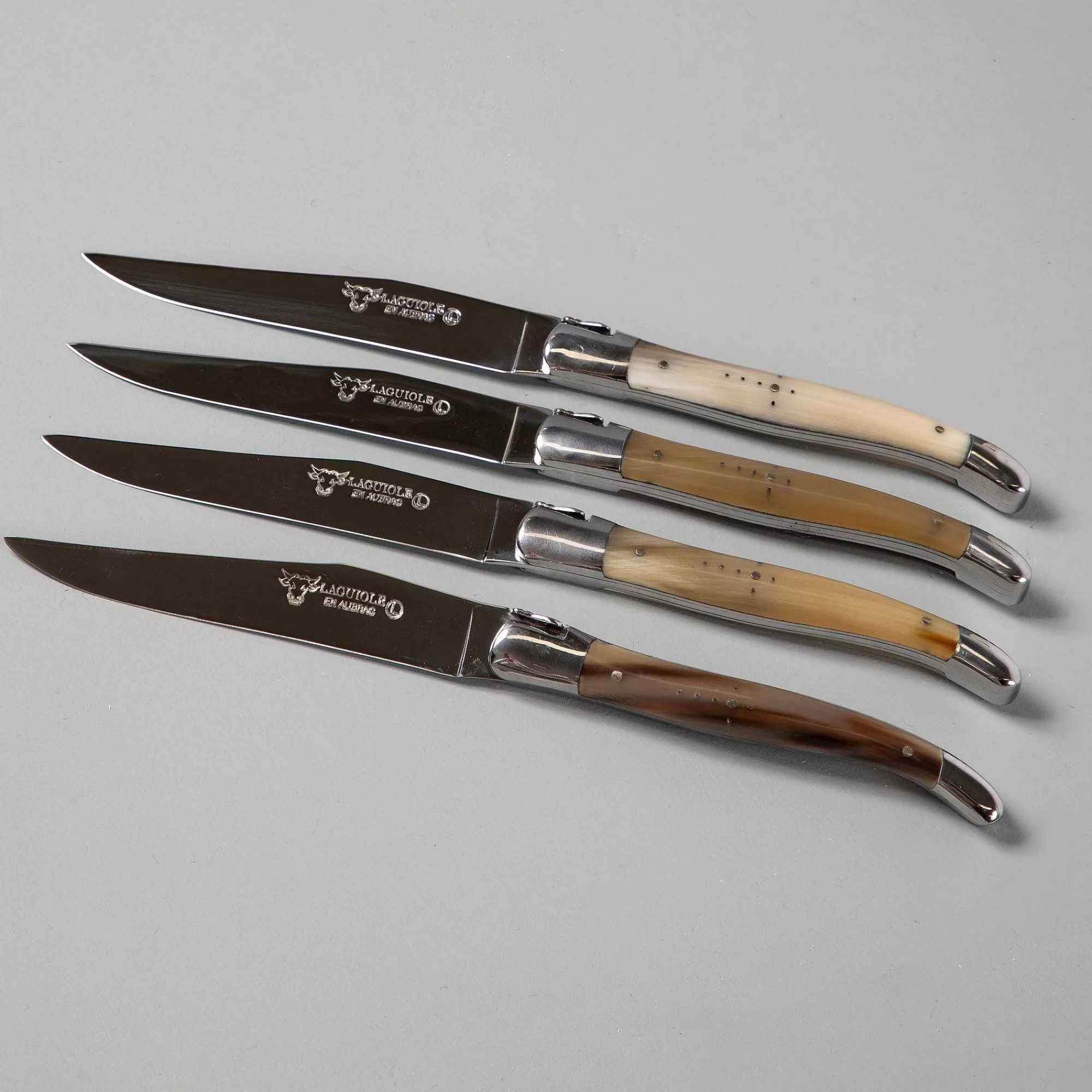 Be Home Cutlery Sets<Laguiole en Aubrac Handcrafted Steak Knives, Set of 4, Solid Horn