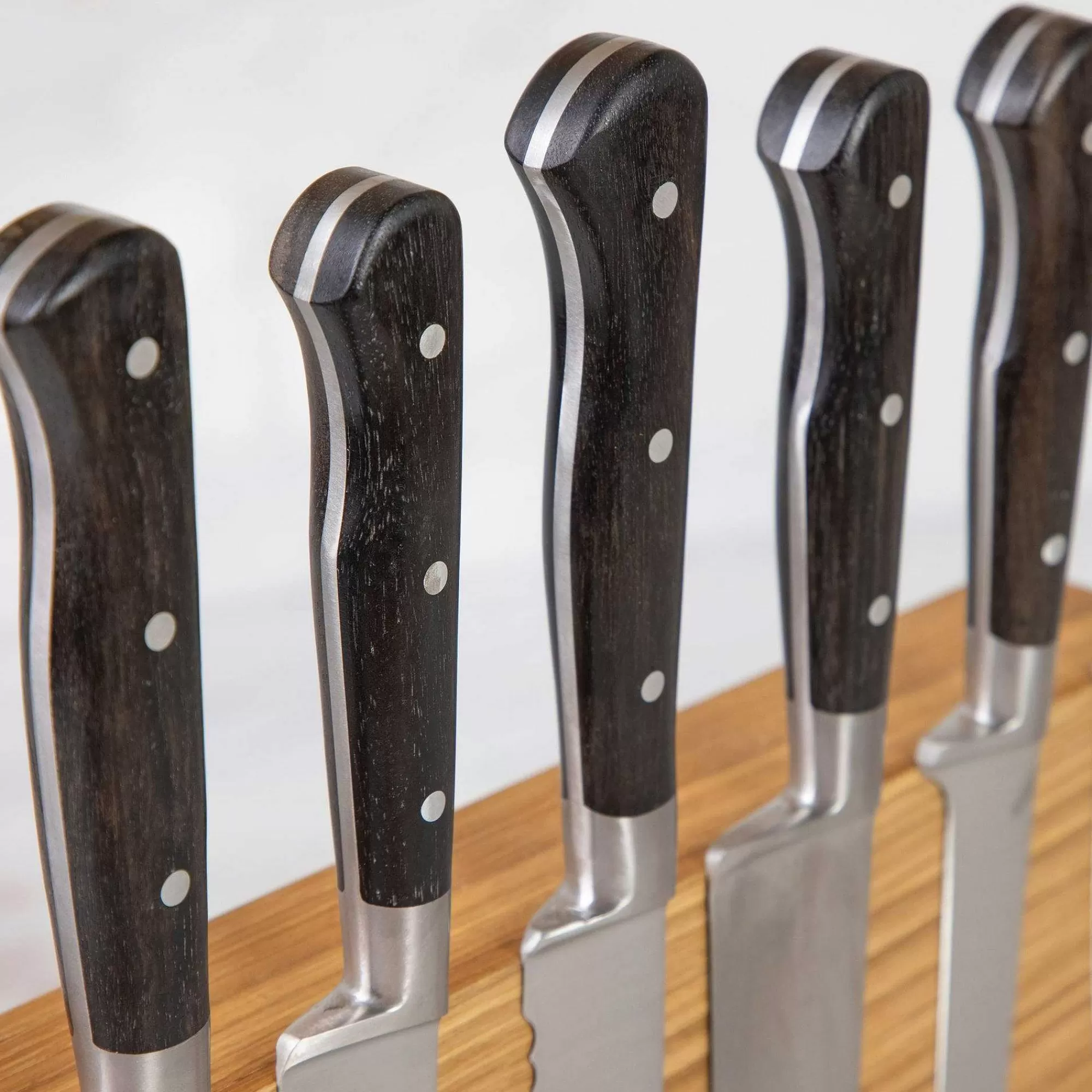 Be Home Cutlery Sets<Laguiole en Aubrac Kitchen Knives with Oak Block, Set of 6, Ebony