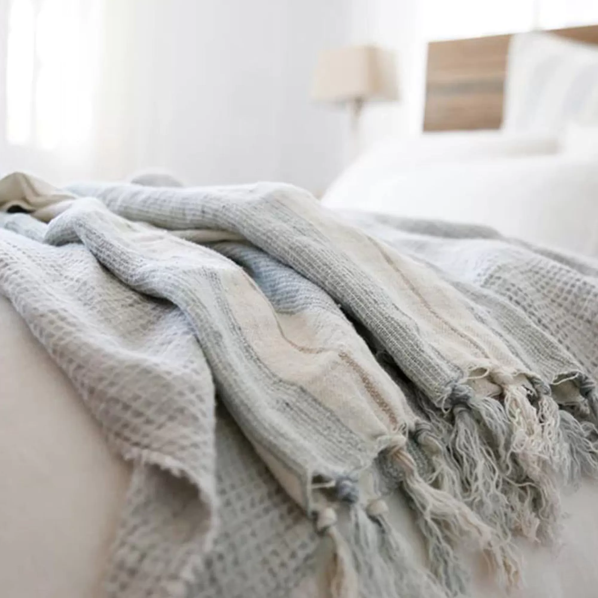 Cheap Be Home Laguna Blanket, King, Ocean & Natural