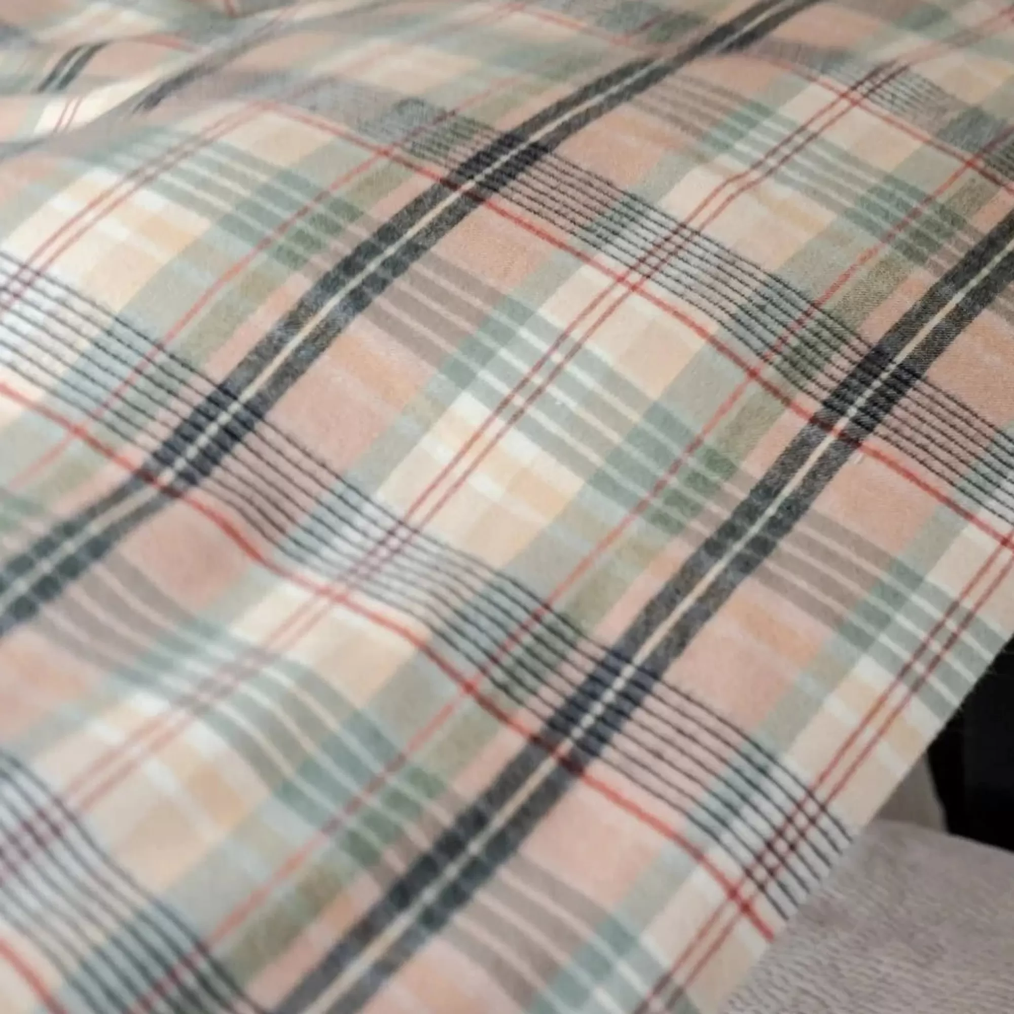 Flash Sale Be Home Lambswool Blanket in Seagrass Cottage Check