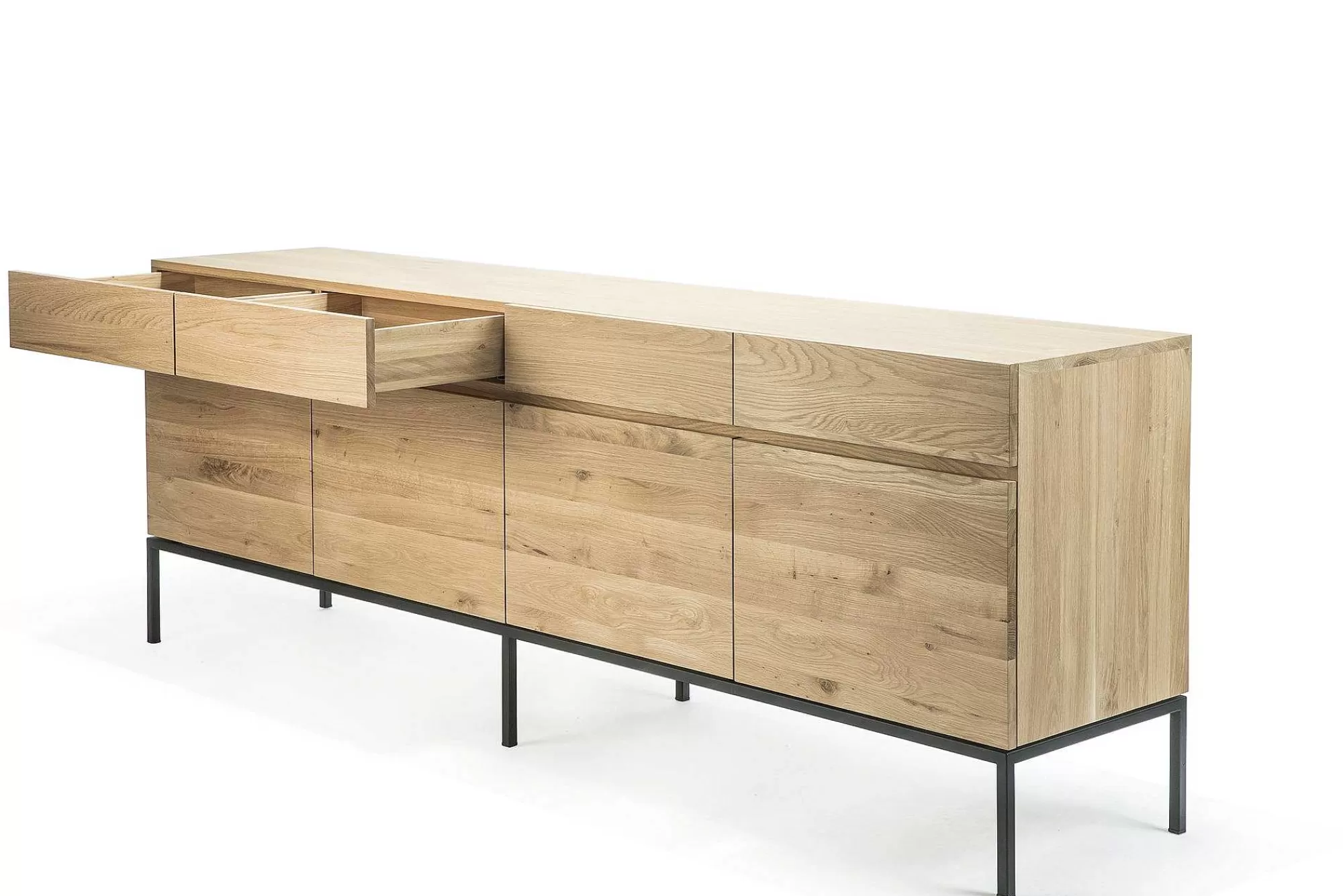 Be Home Sideboards<Ligna Sideboard with Black Metal, 4 Doors & 4 Drawers