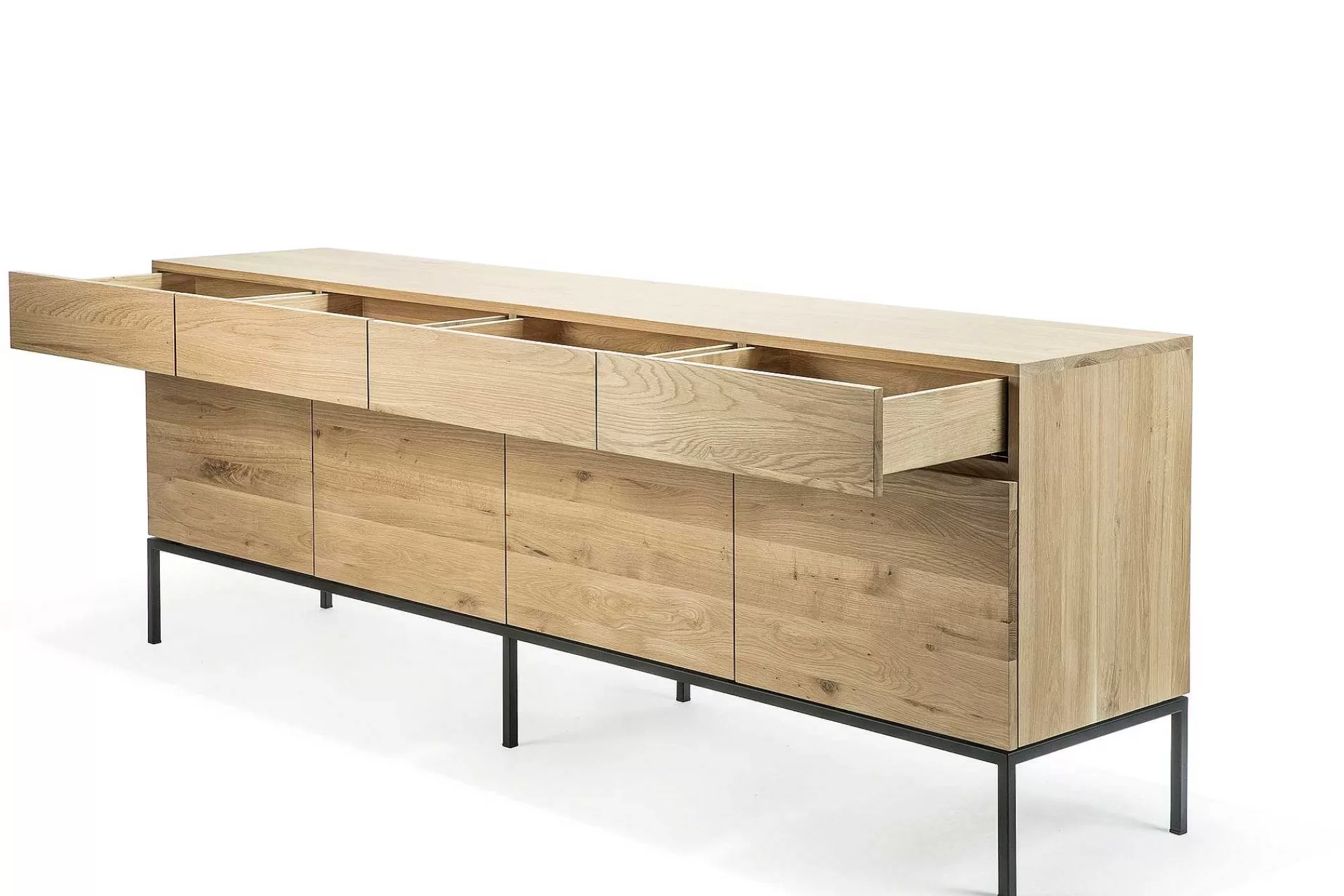 Be Home Sideboards<Ligna Sideboard with Black Metal, 4 Doors & 4 Drawers