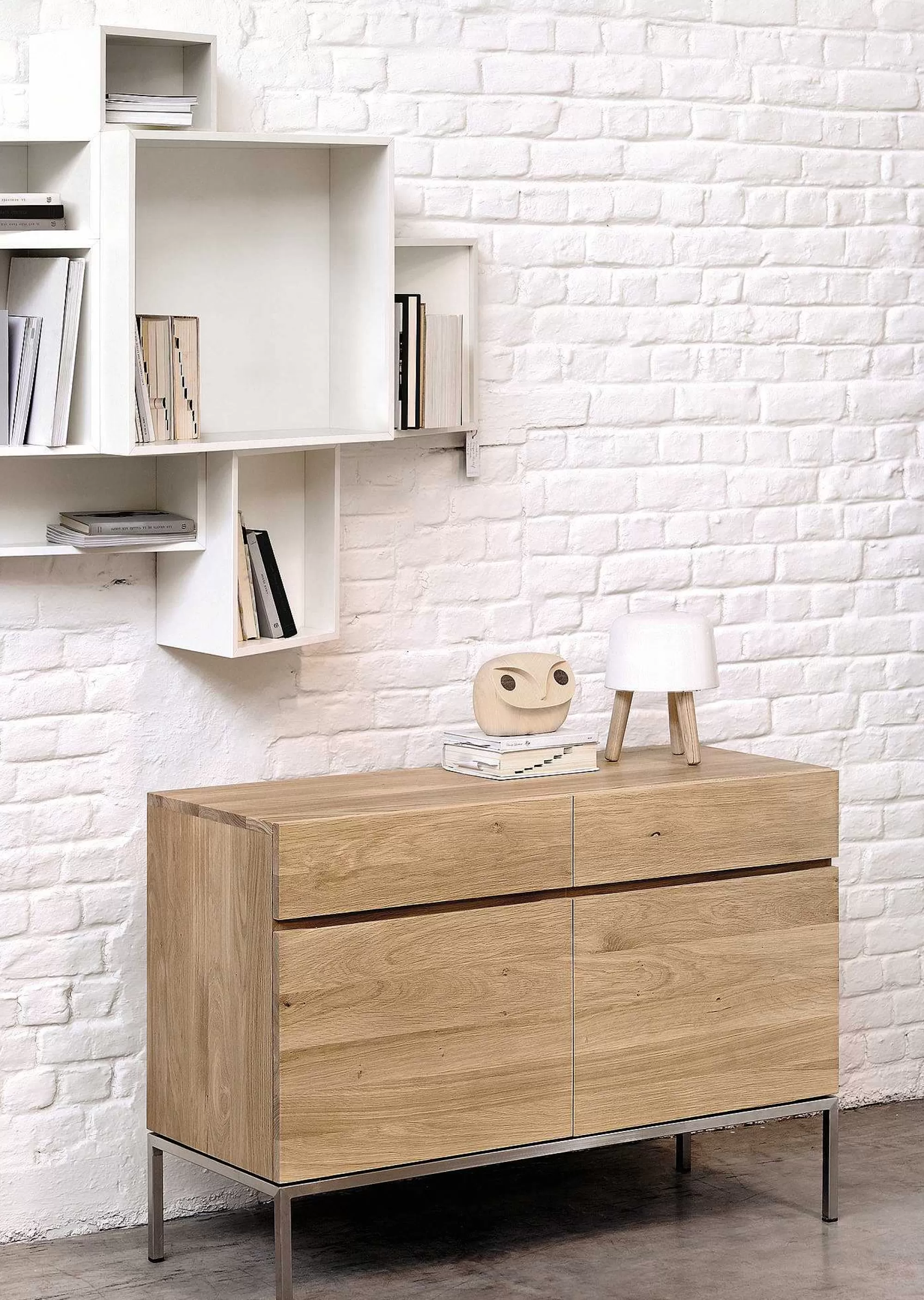 Be Home Sideboards<Ligna Sideboard with Stainless Steel, 2 Doors & 2 Drawers,