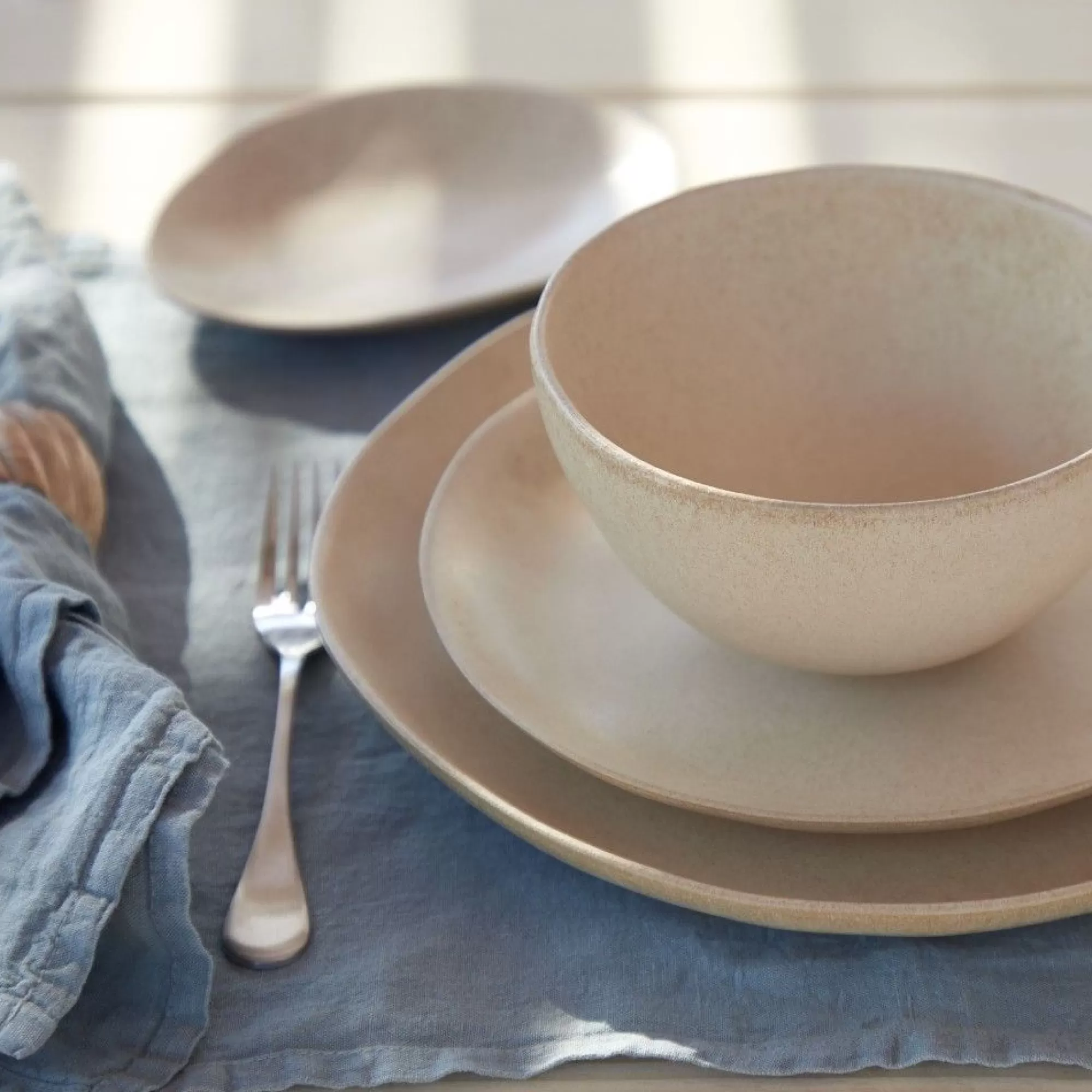 Online Be Home Livia Dinner Plate, Champagne, Set of 4