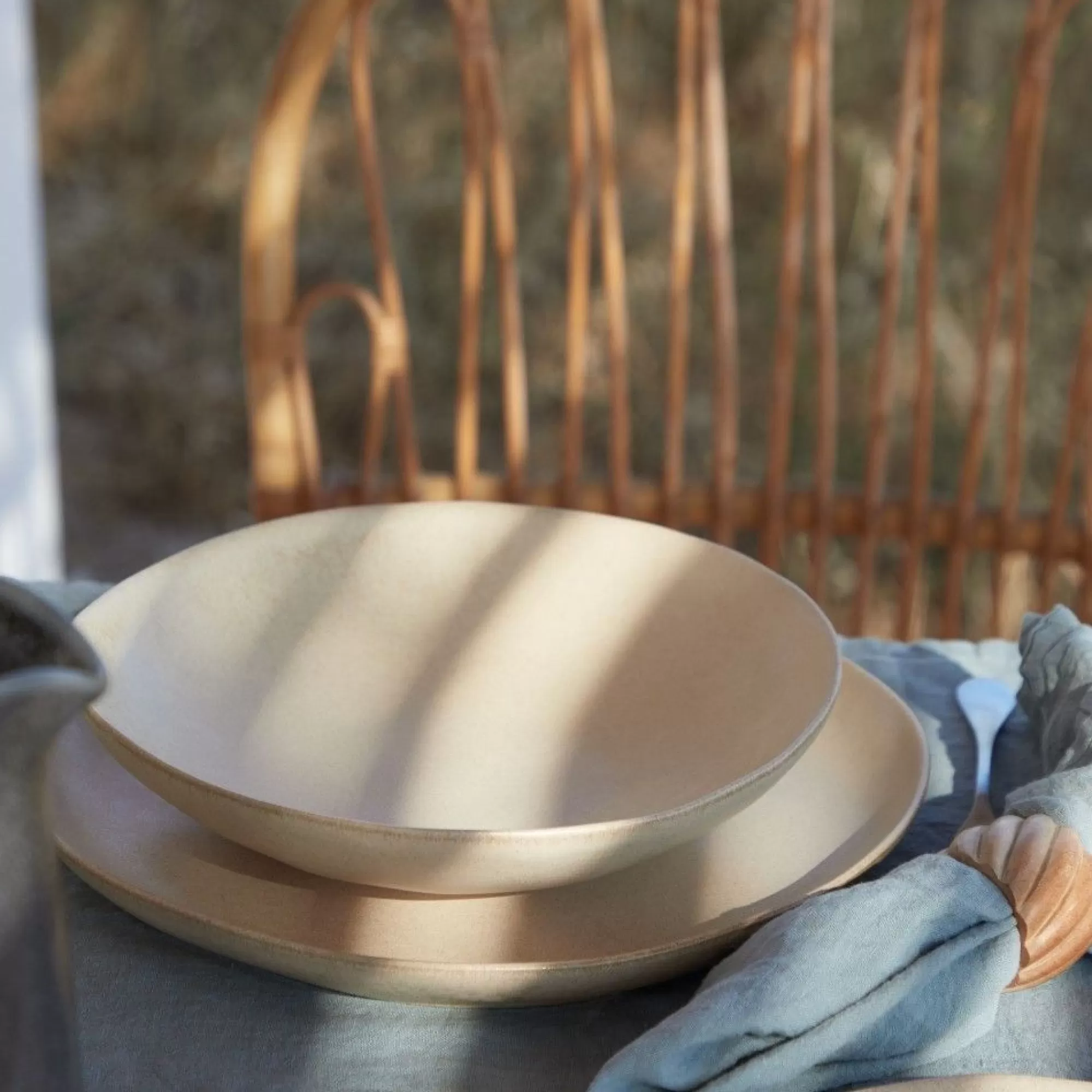 Store Be Home Livia Pasta Bowl, Champagne, Set of 4