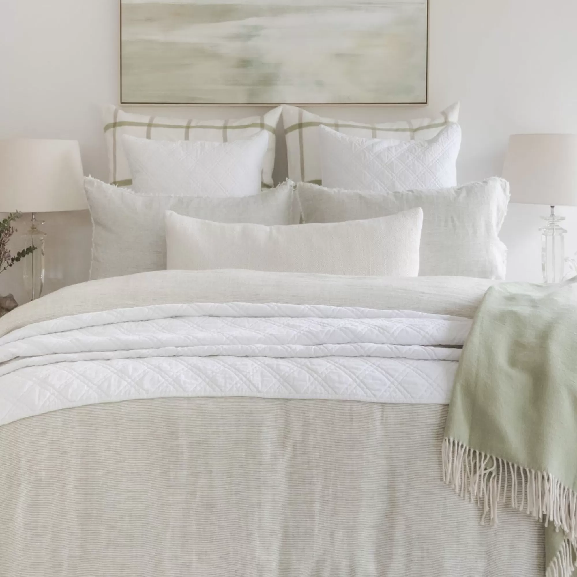 Hot Be Home Logan Standard Sham, Olive