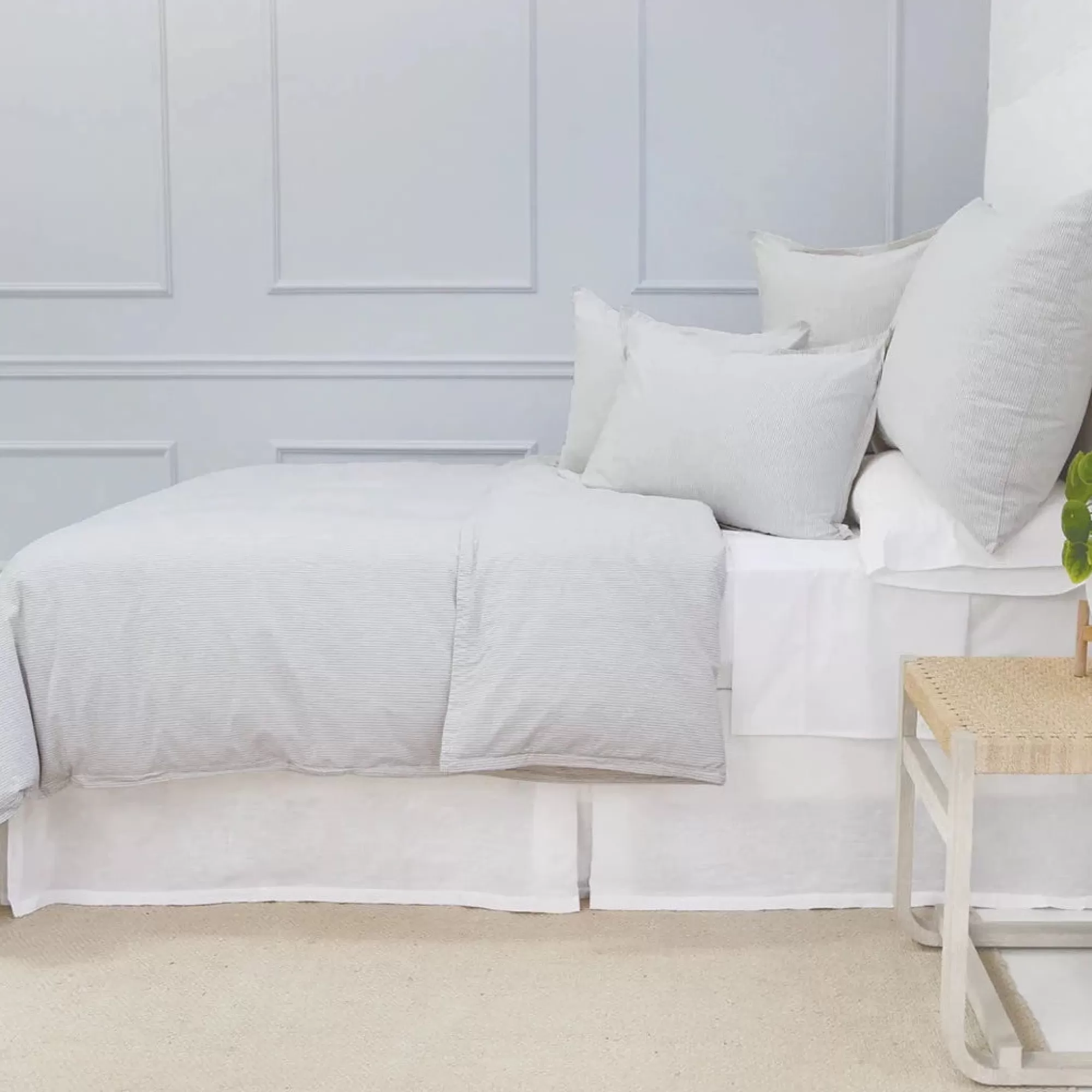 Outlet Be Home Luke Queen Duvet, Light Blue