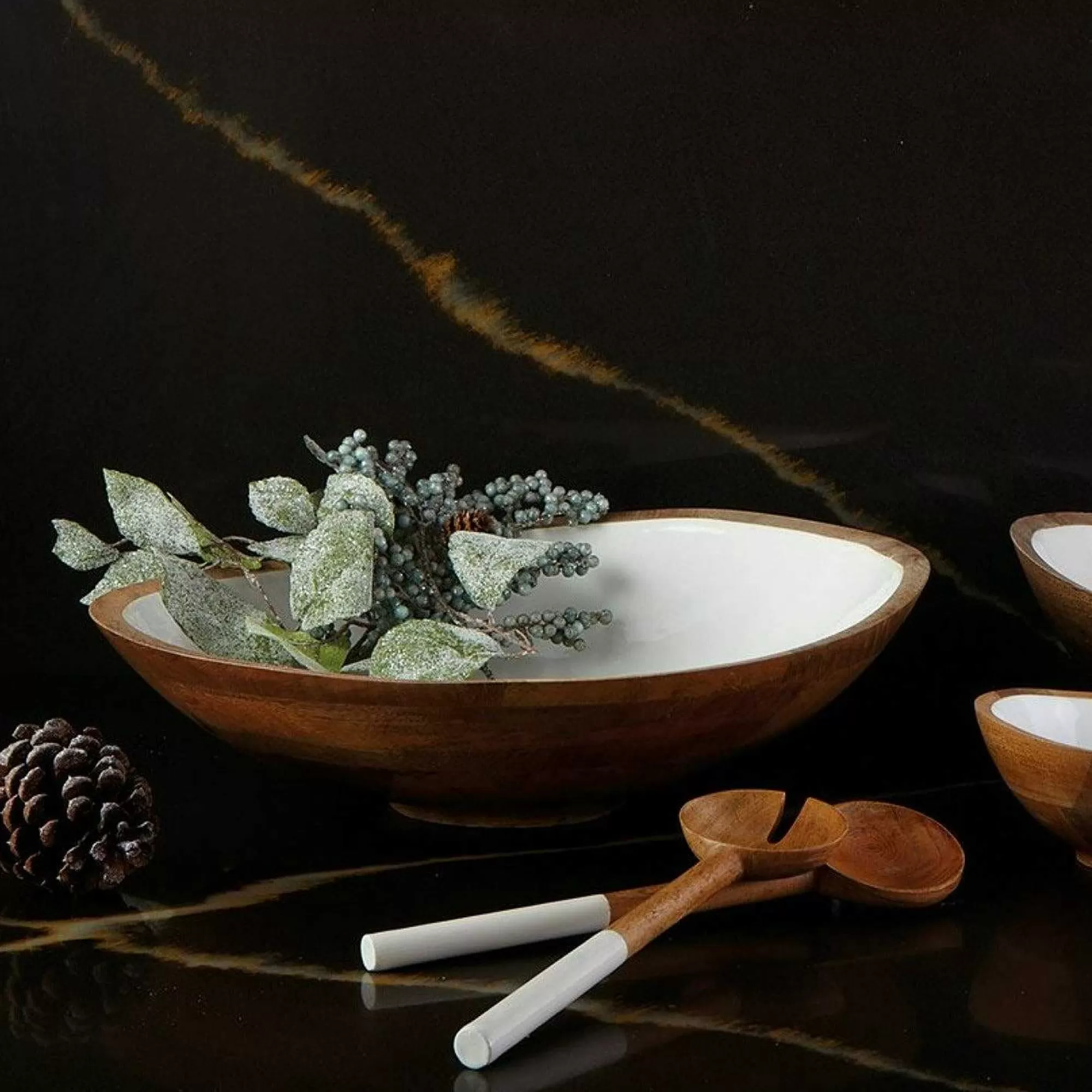 Be Home Wood Serving Bowls<Madras Extra Large Bowl