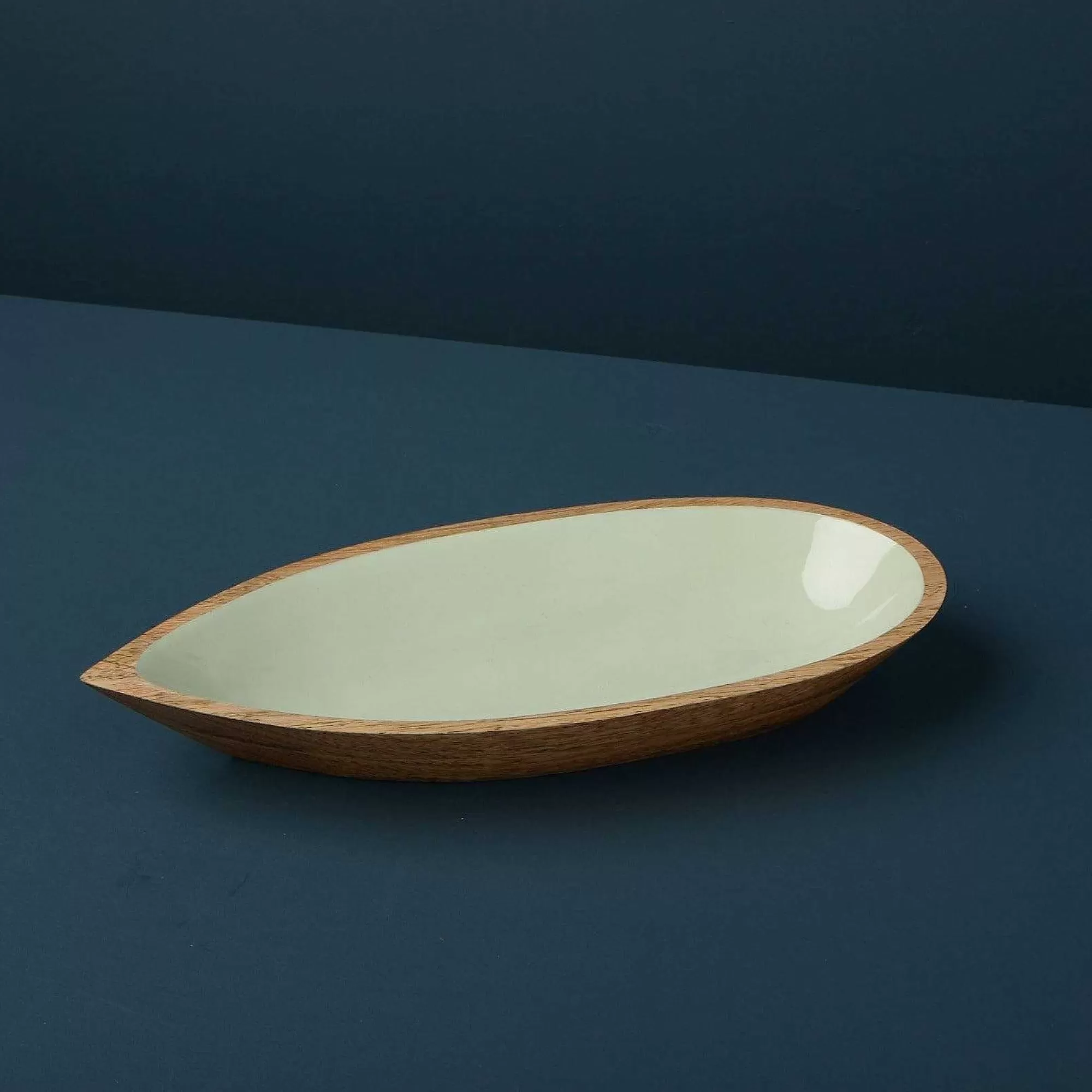 Be Home Wood Serving Bowls<Madras Oval Bowl, Mint