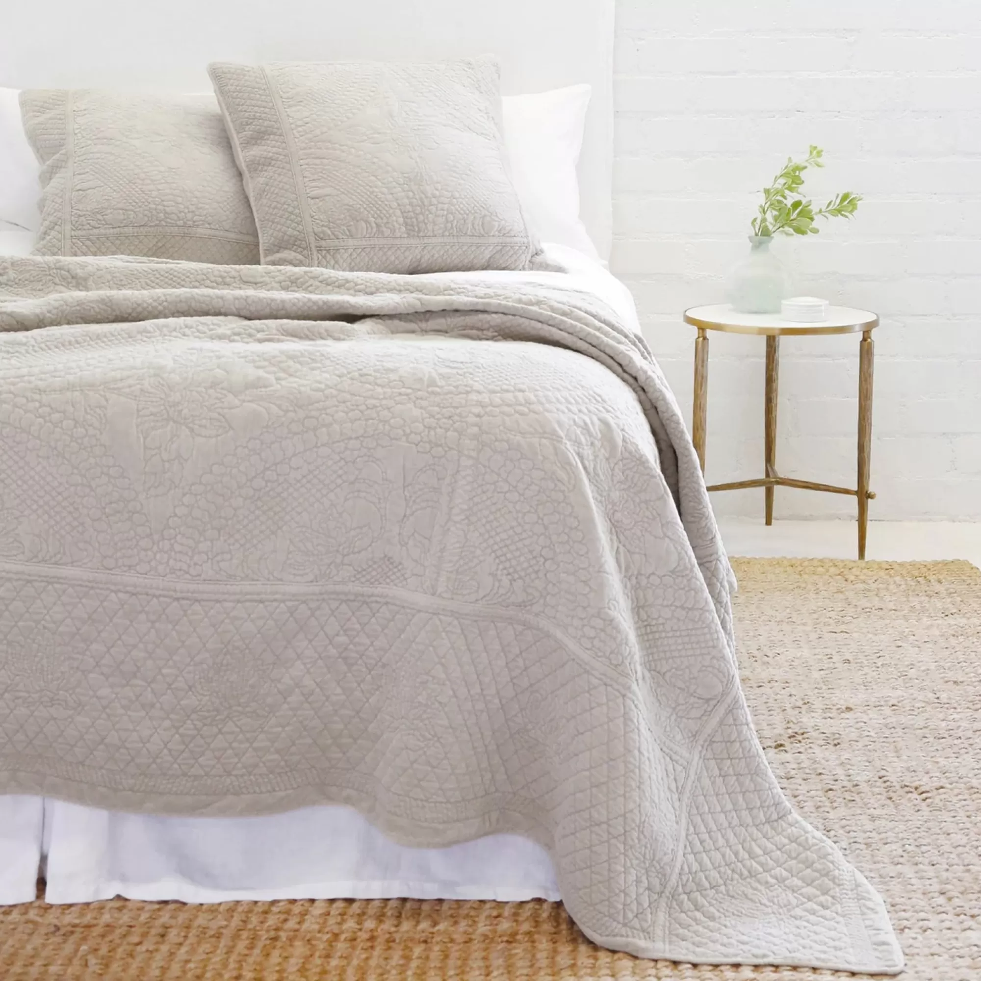 Hot Be Home Marseille Queen Coverlet, Taupe