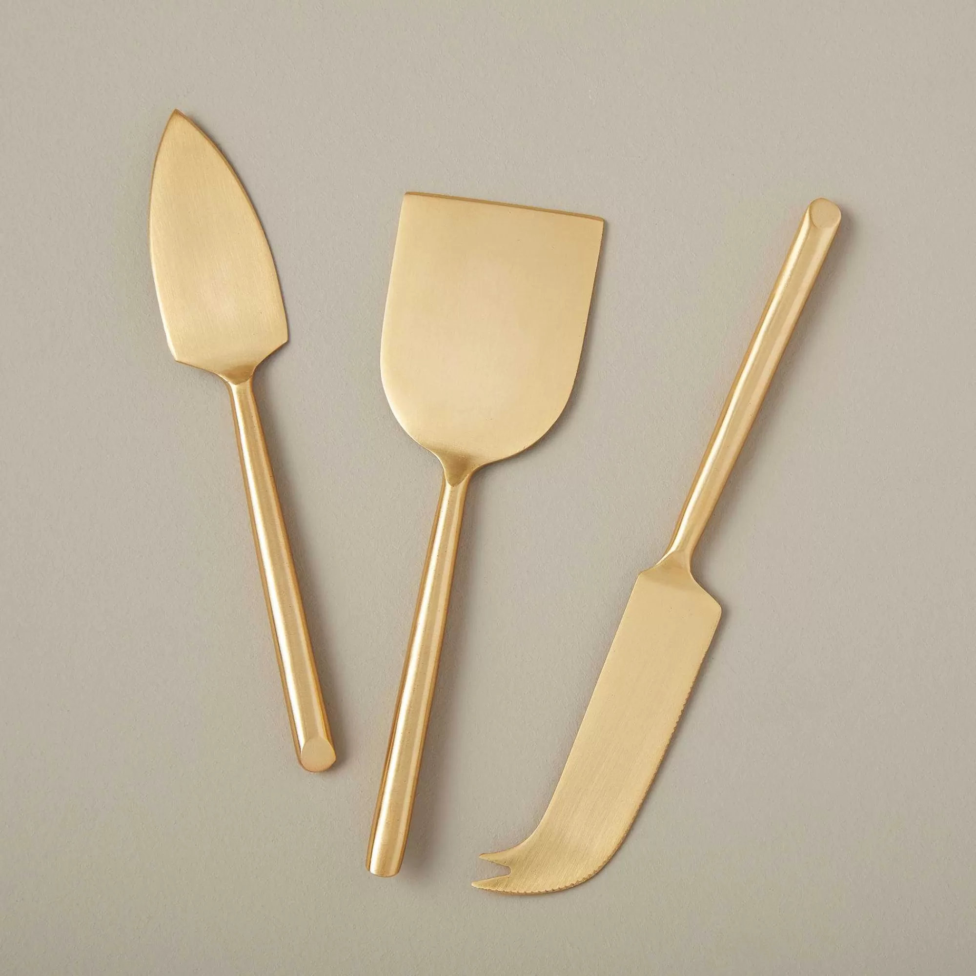 Be Home Cheese Knives & Spreaders<Matte Gold Cheese Knives, Set of 3