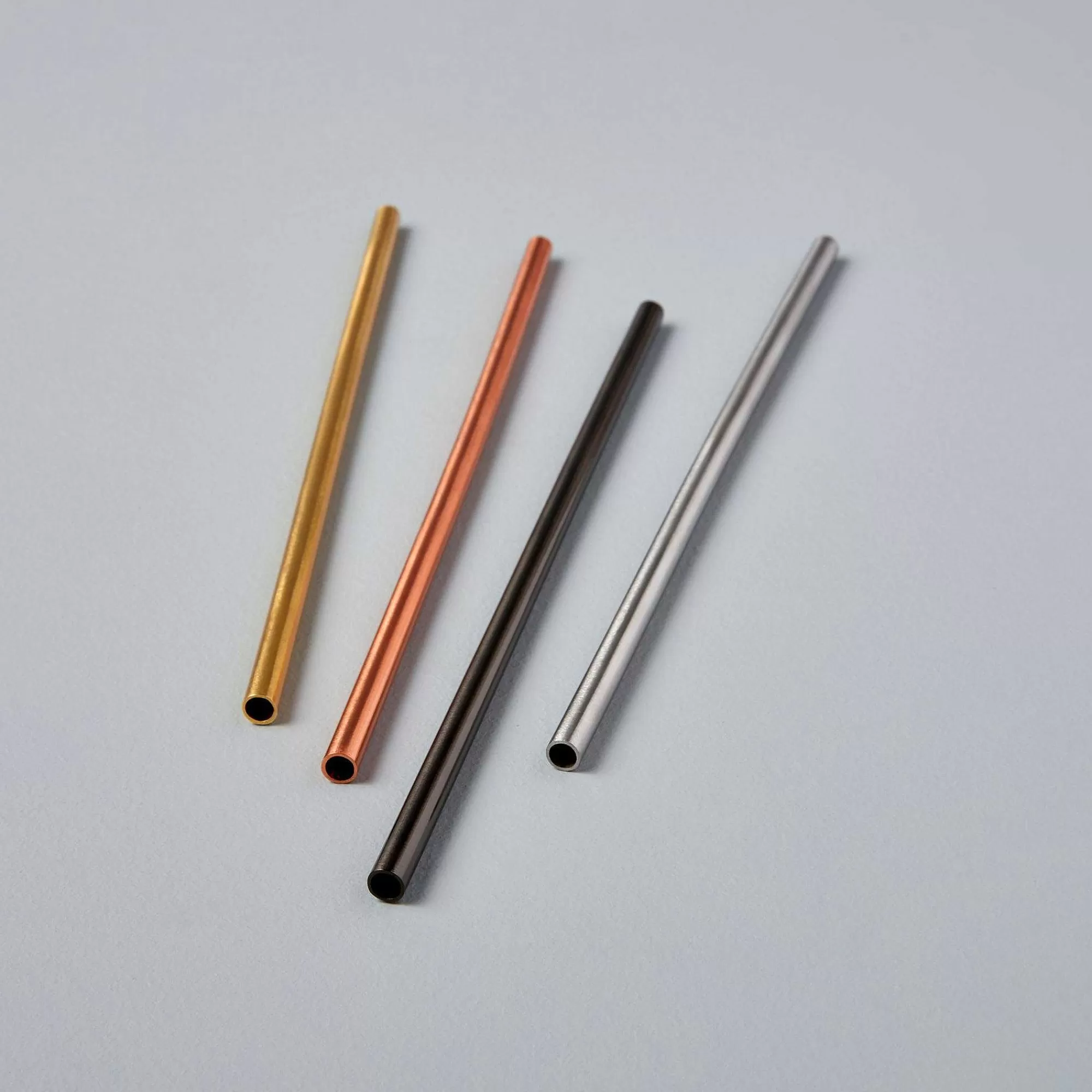 Be Home Bar Tools<Matte Metallic Stainless Straws, Set of 4