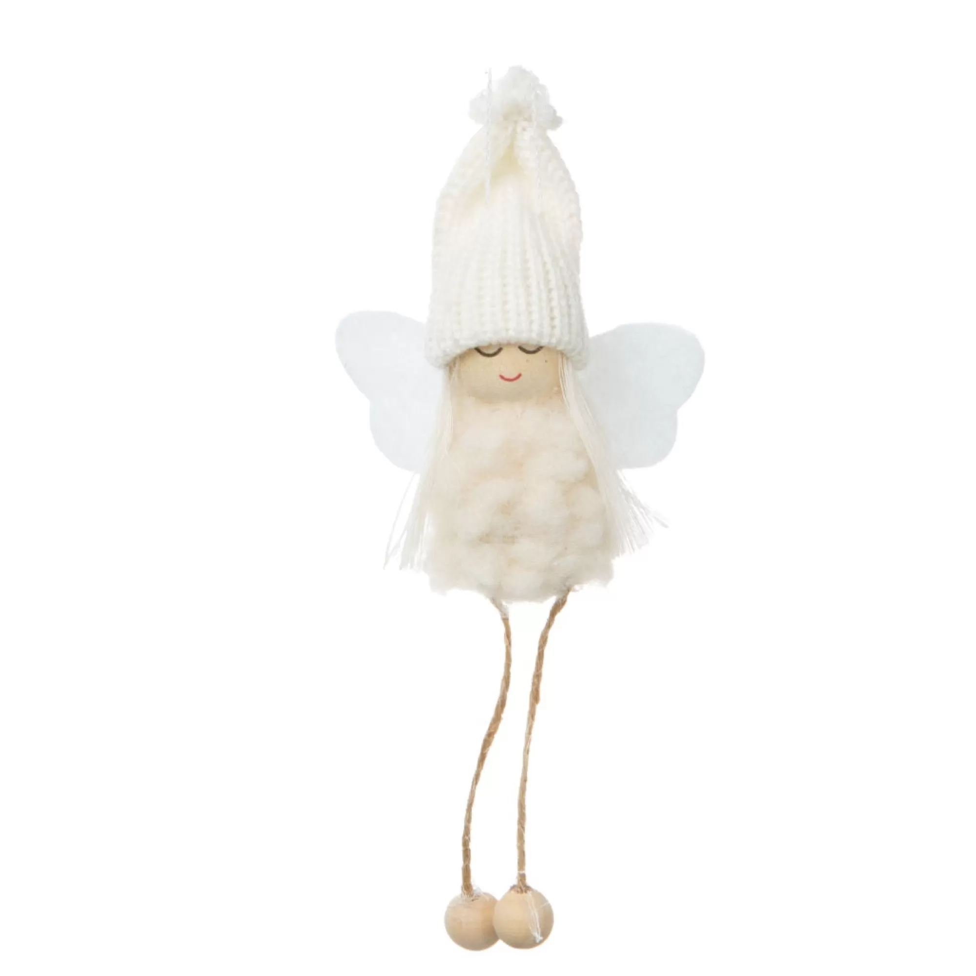Outlet Be Home Mini Angel Ornament, Plush With Knit Hat And Felt Wings