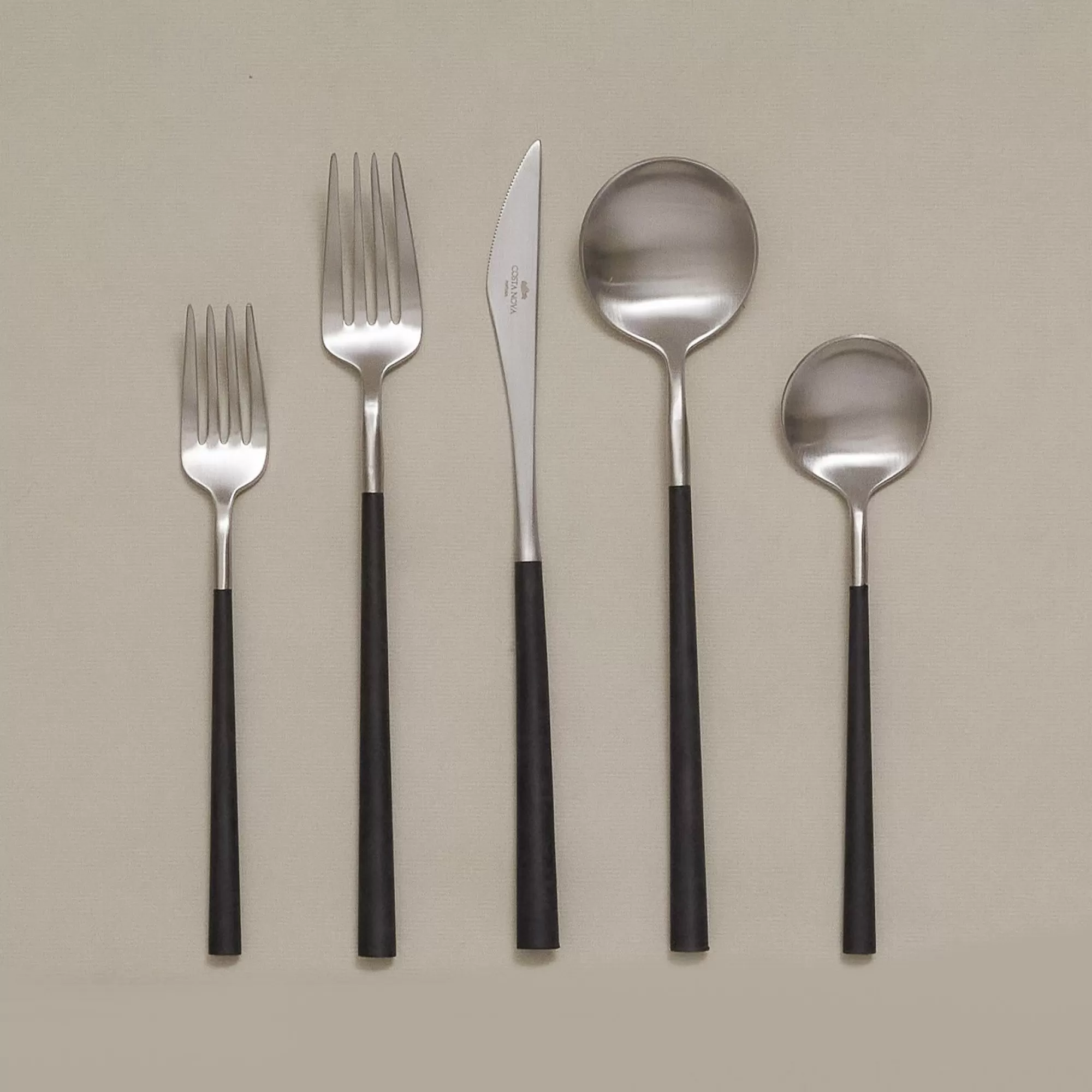 Hot Be Home Mito Flatware Set, Black
