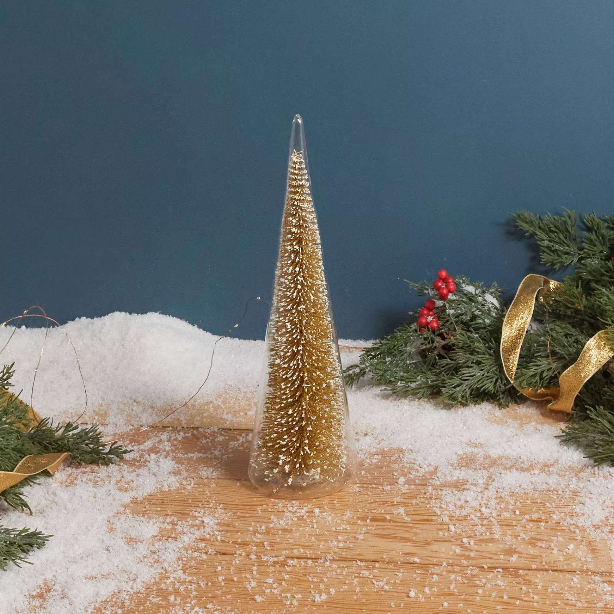 Outlet Be Home Modern Tree with Champagne Glitter, Large