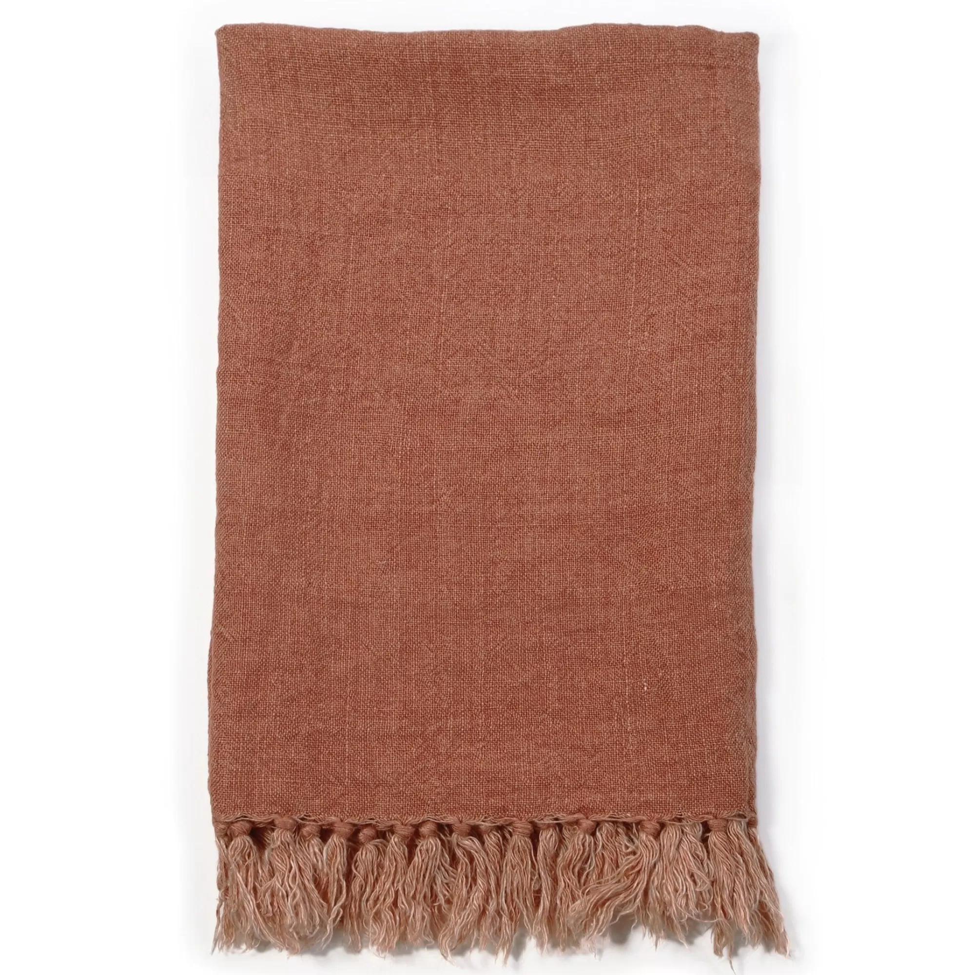 Clearance Be Home Montauk Throw, Terra Cotta