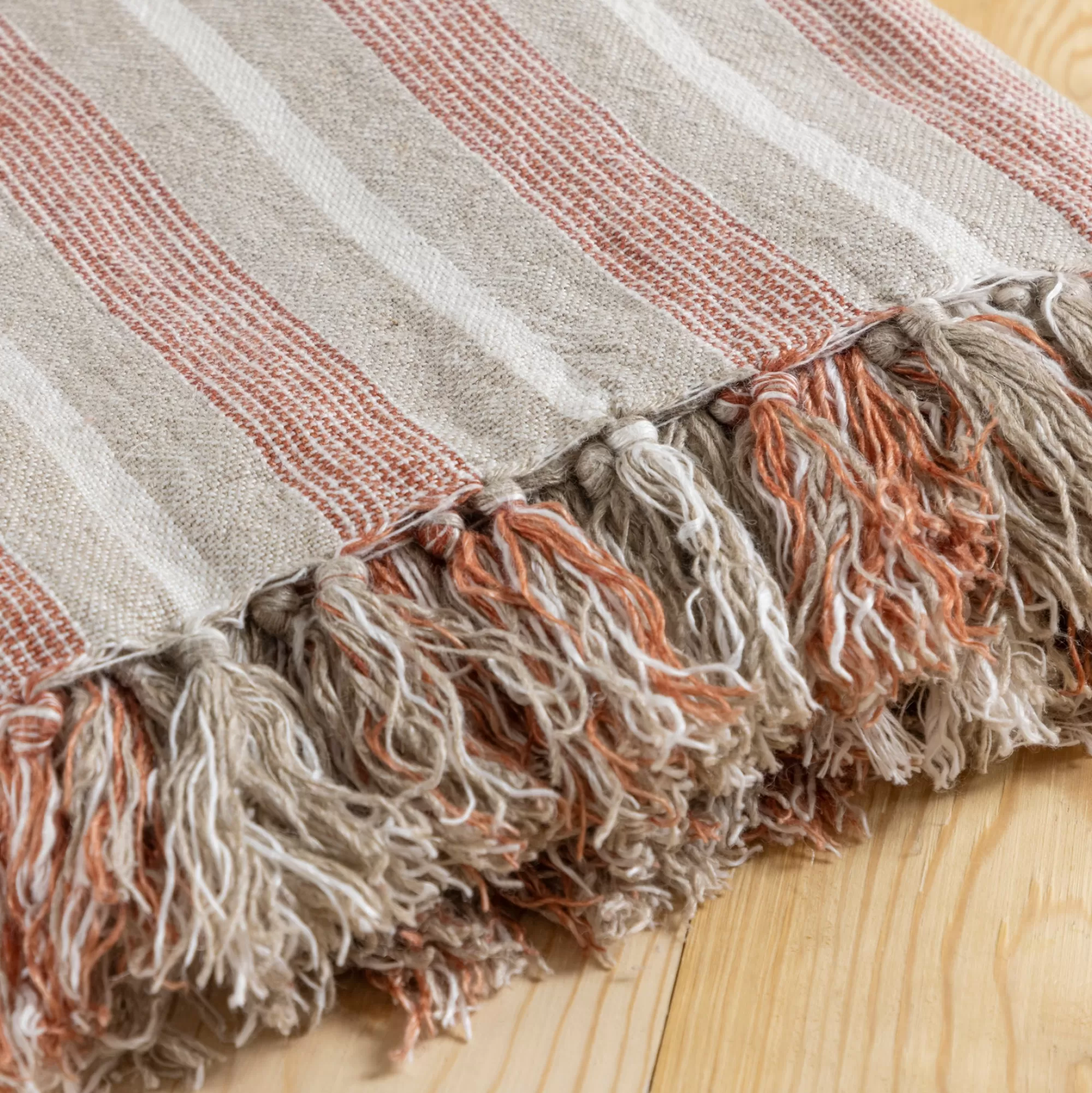 Sale Be Home Montecito Oversized Throw, Terra Cotta & Natural