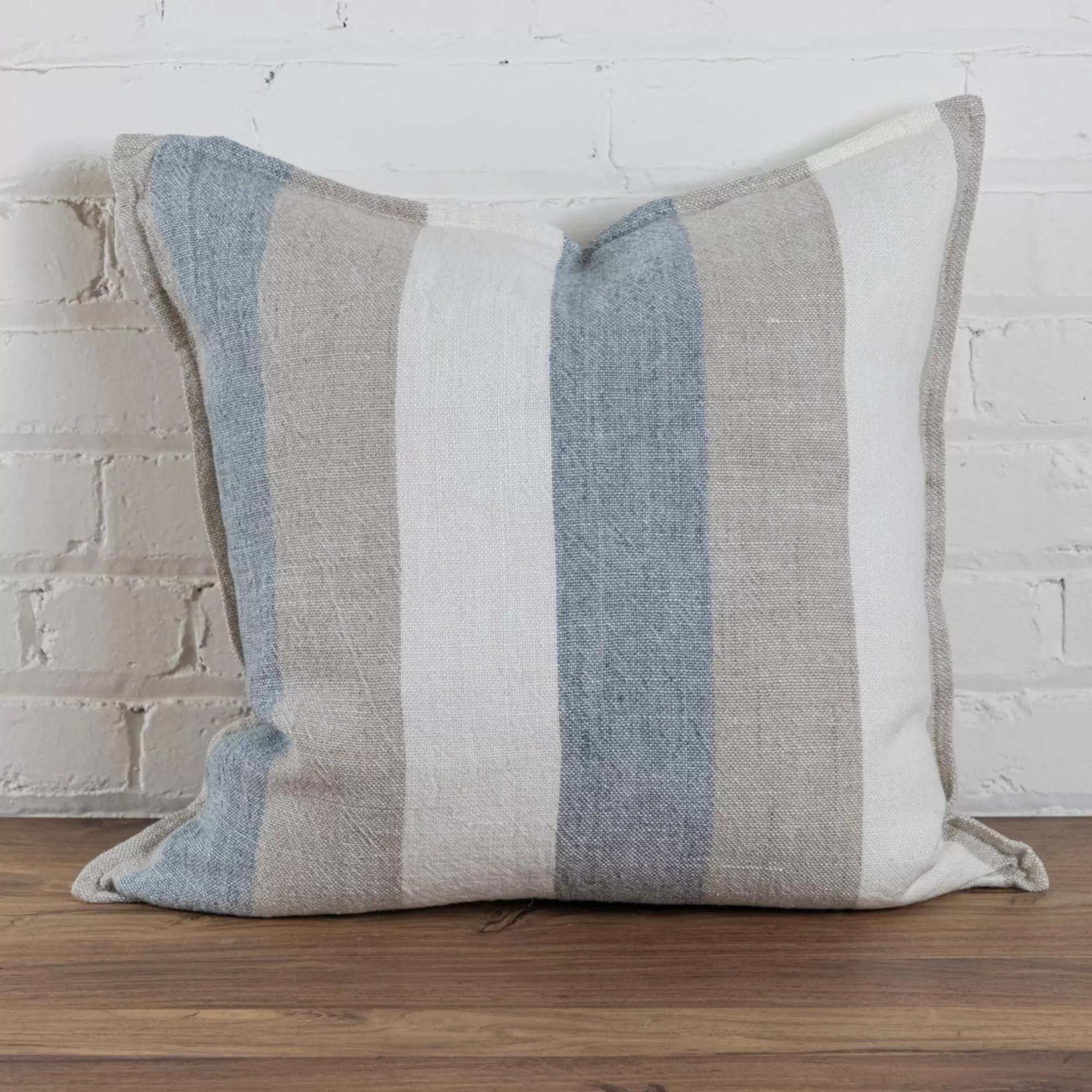 Fashion Be Home Monterey Square Pillow, Ocean & Natural