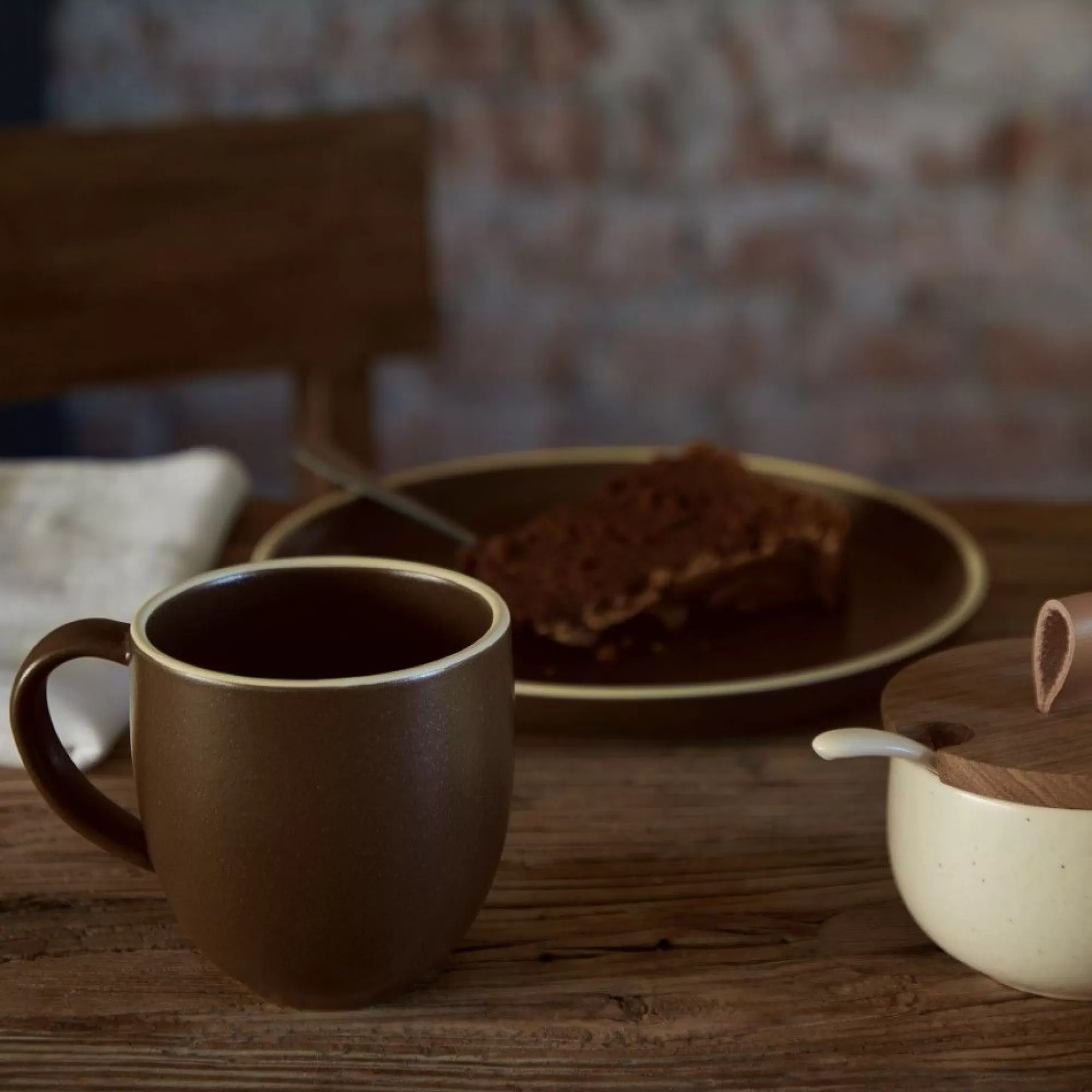 New Be Home Monterosa Mug, Chocolate, Set of 4