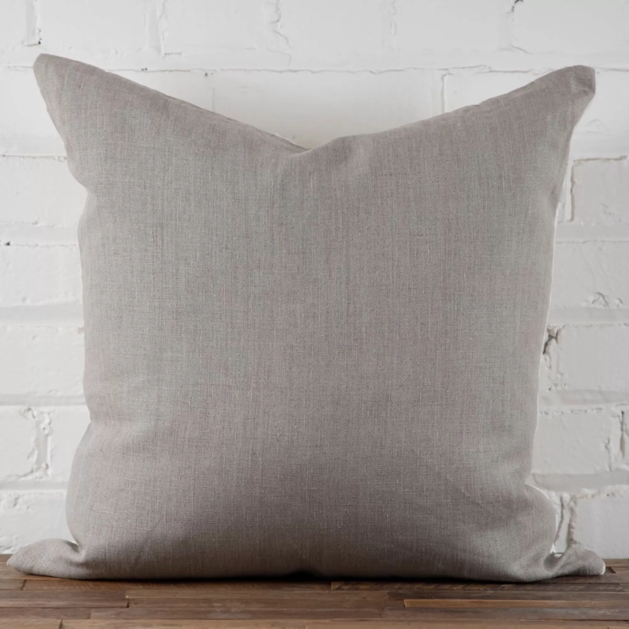 Shop Be Home Mud Cloth Square Pillow, White with Grey Dashes
