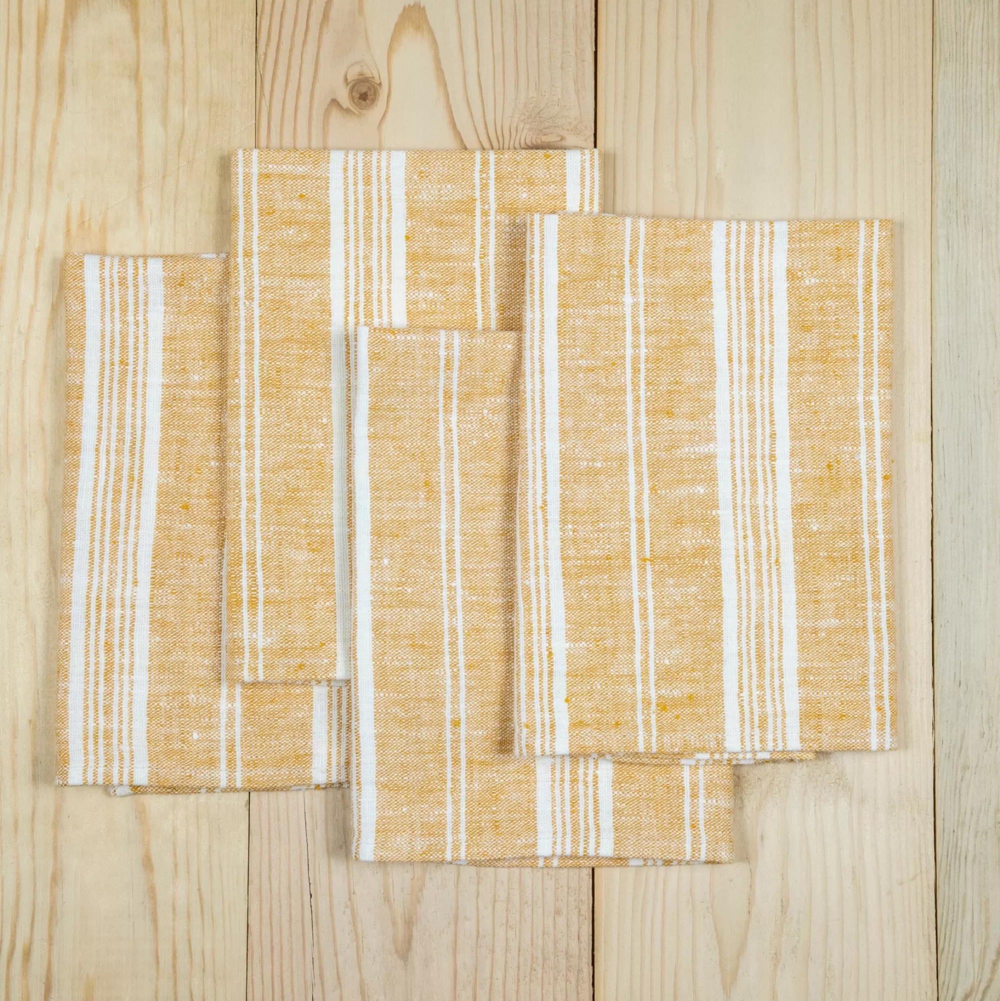 Store Be Home Multistripe Napkin, Gold, Set of 4