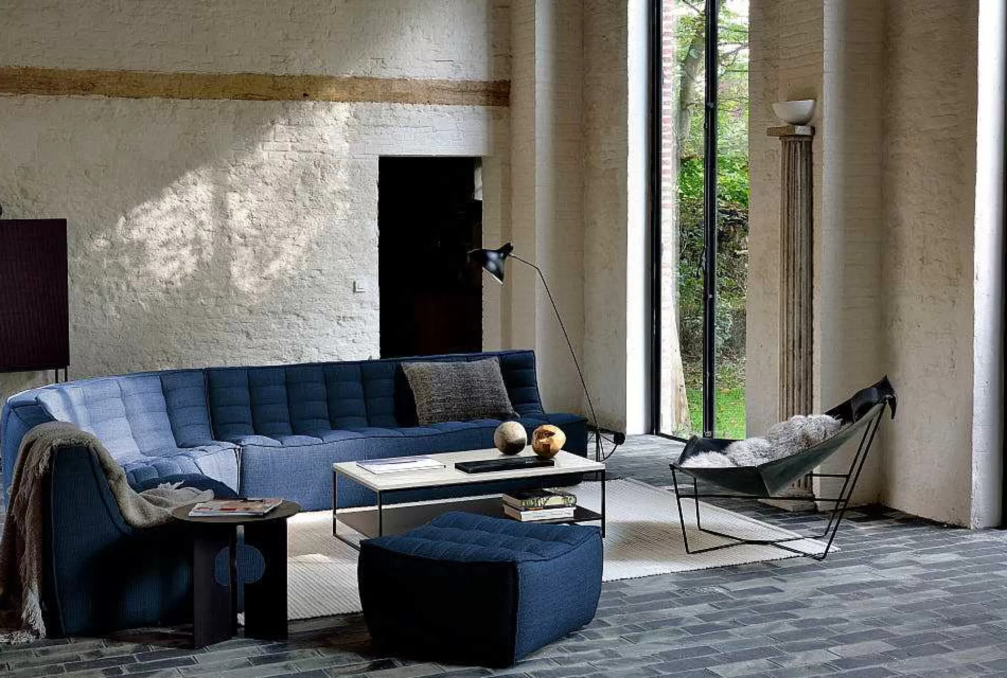 Be Home Sofas<N701 Corner Sofa, Blue