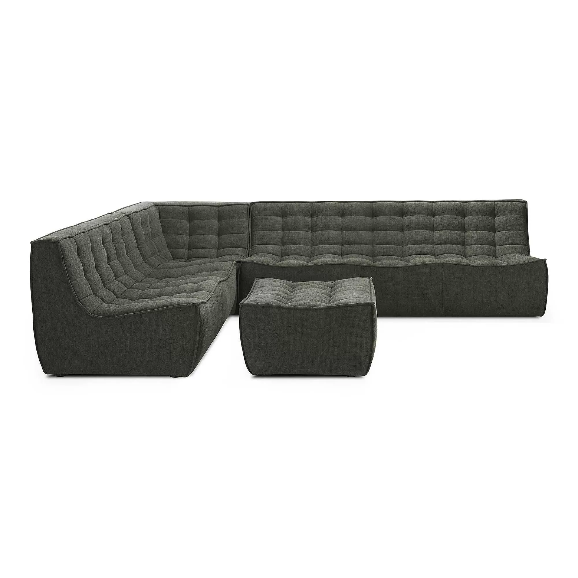 Be Home Sofas<N701 Corner Sofa, Moss