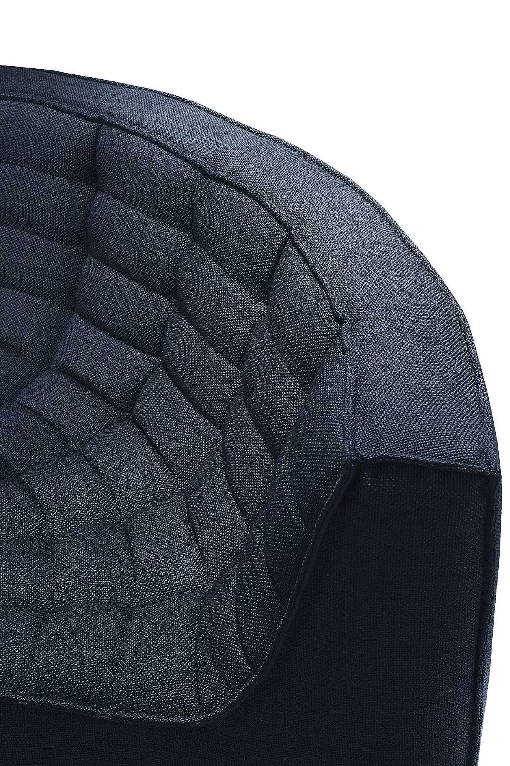 Be Home Sofas<N701 Round Corner Eco Fabric Sofa, Graphite