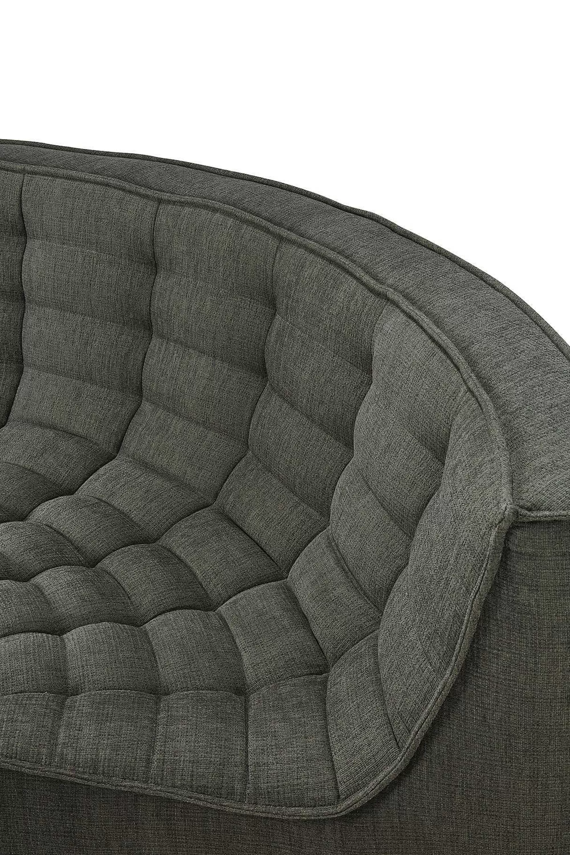 Be Home Sofas<N701 Round Corner Eco Fabric Sofa, Moss