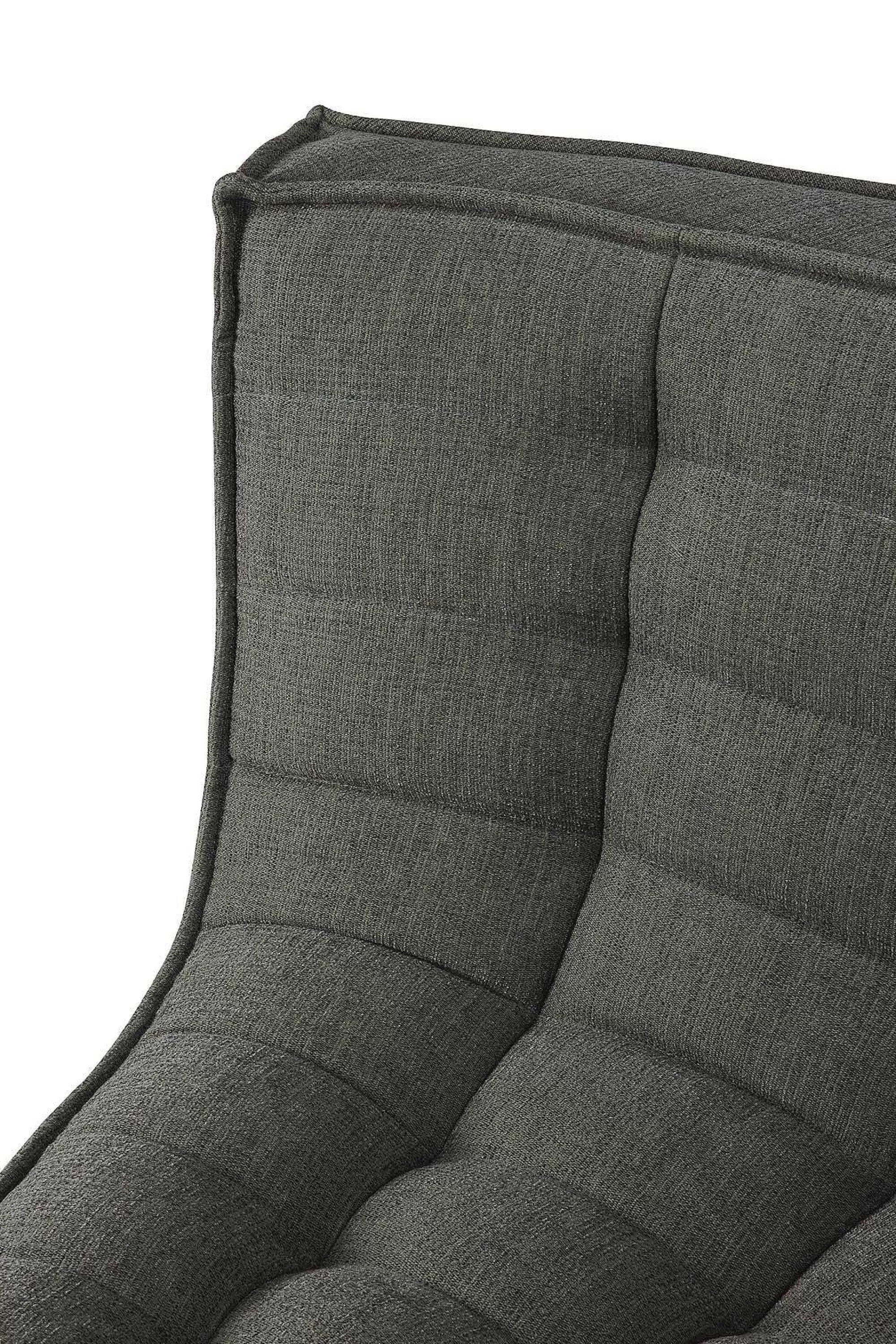 Be Home Sofas<N701 Round Corner Eco Fabric Sofa, Moss