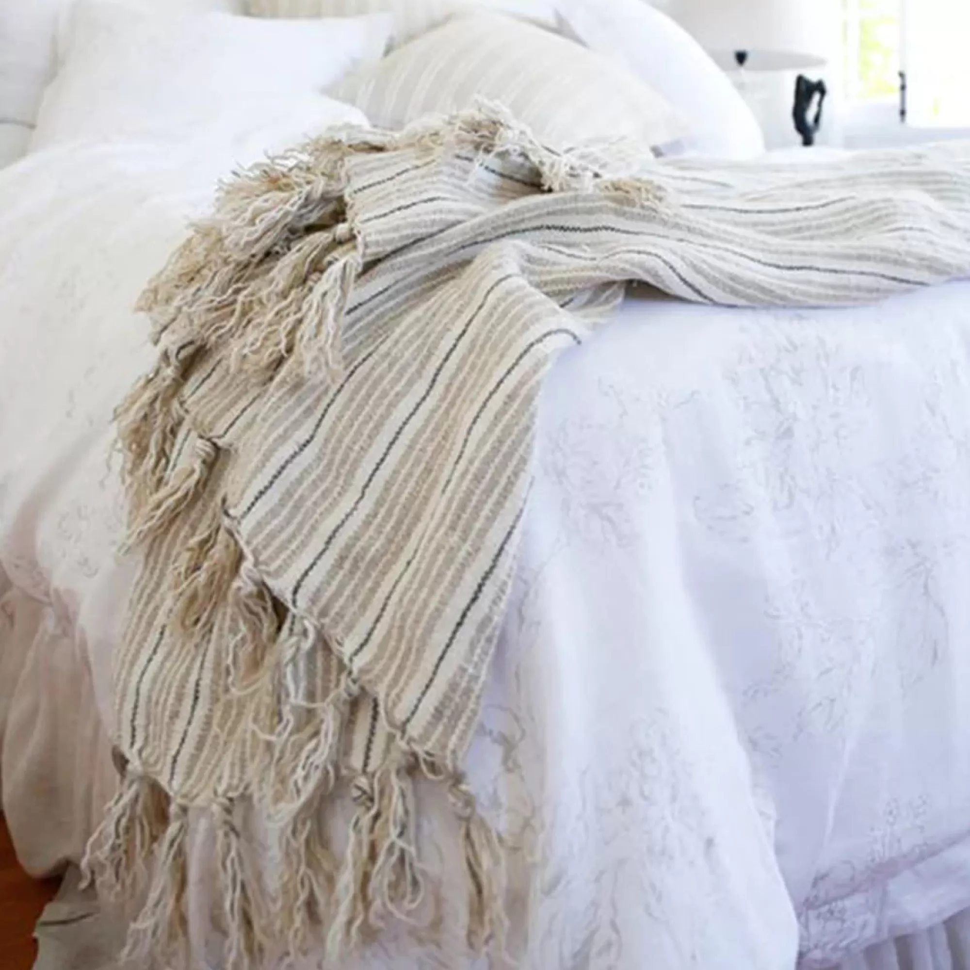 Shop Be Home Newport Blanket, King, Natural & Midnight