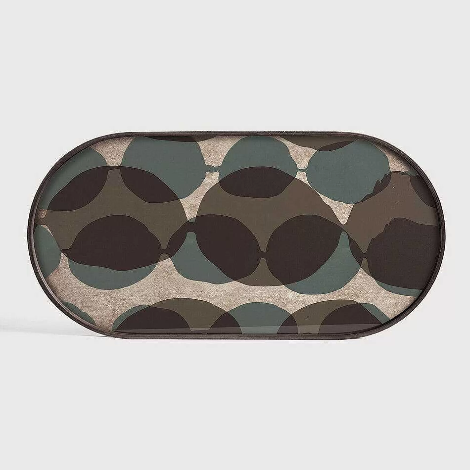 Be Home Trays<Oblong Connected Dots Glass Tray, Medium