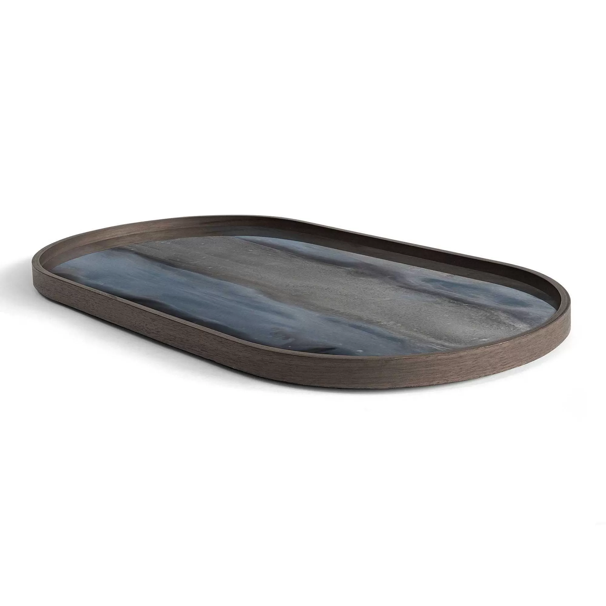 Be Home Trays<Oblong Graphite Glass Organic Tray