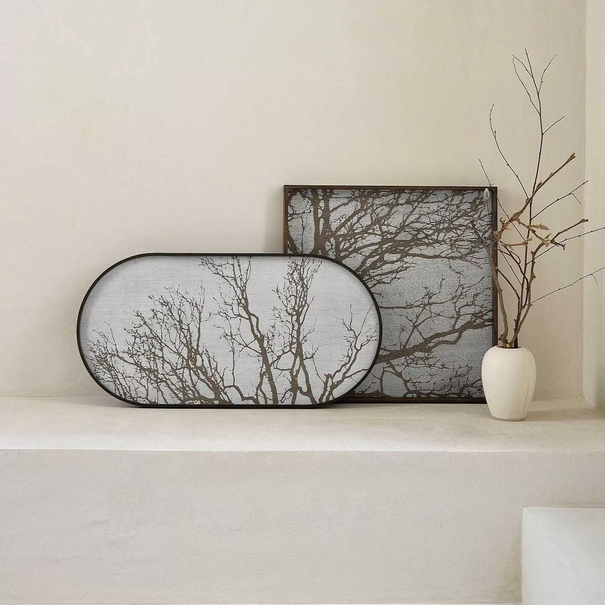 Be Home Trays<Oblong White Tree Tray, Medium
