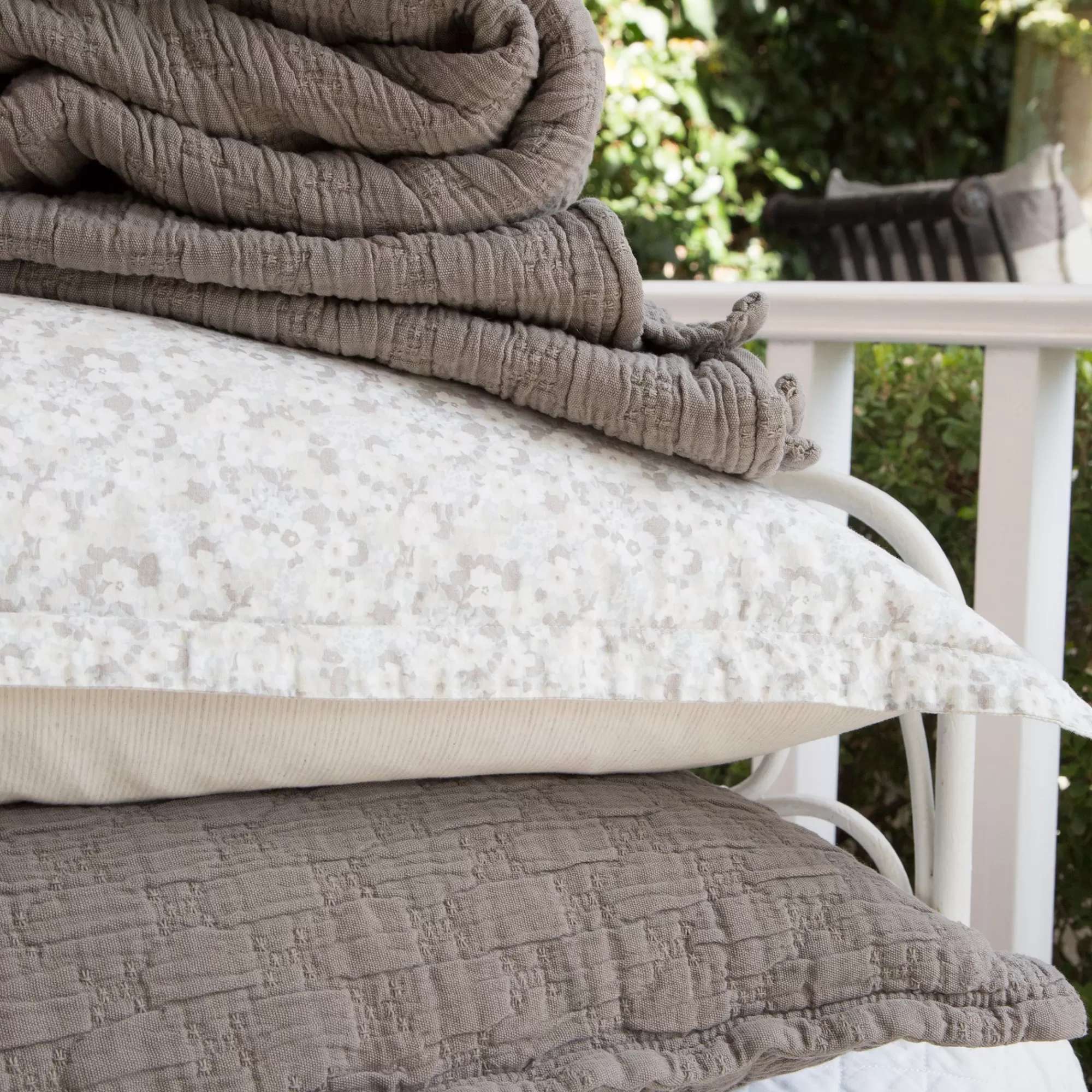 Hot Be Home Ojai Standard Sham, Pebble