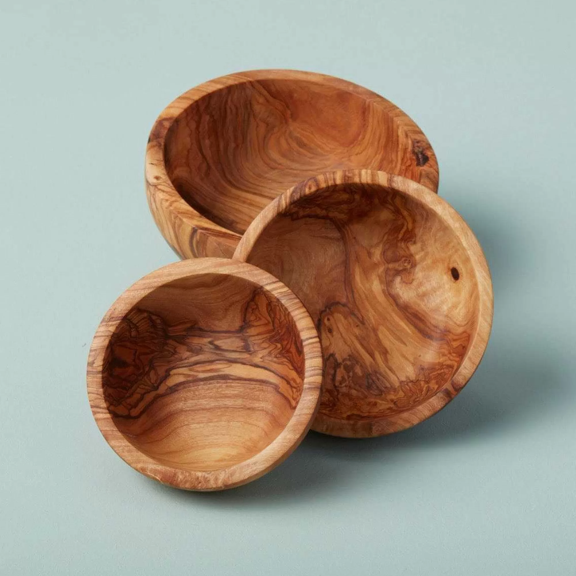 Be Home Wood Serving Bowls<Olive Wood Nesting Bowls, Set of 3