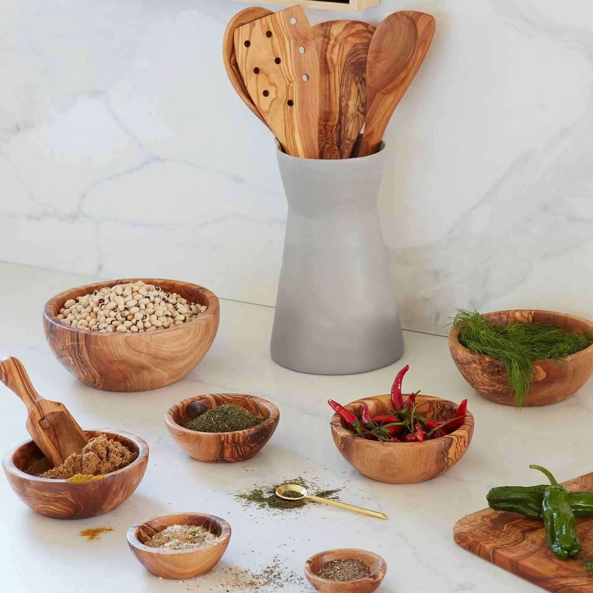 Be Home Wood Serving Bowls<Olive Wood Nesting Bowls, Set of 3