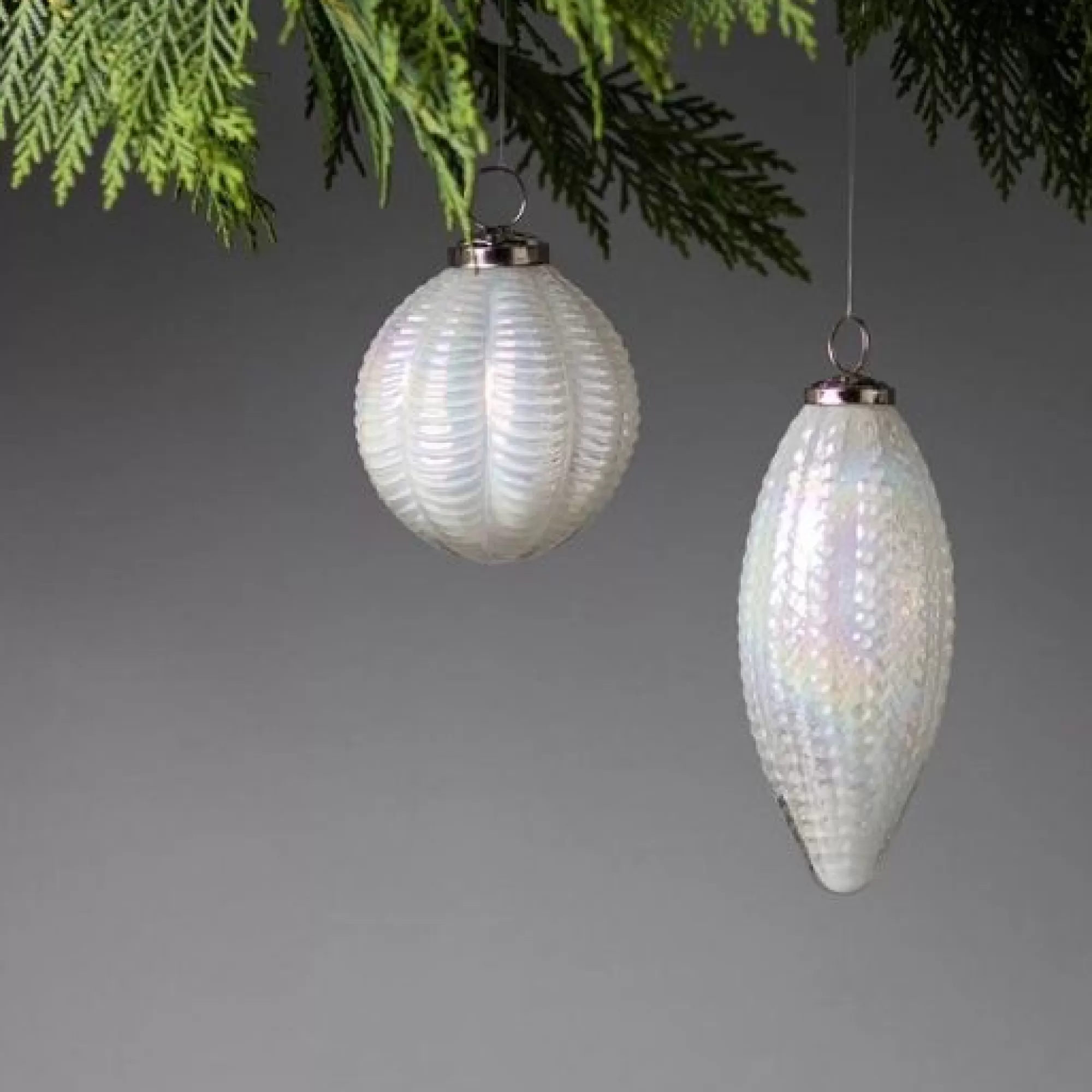 Online Be Home Opalescent Glass Scalloped Ornament