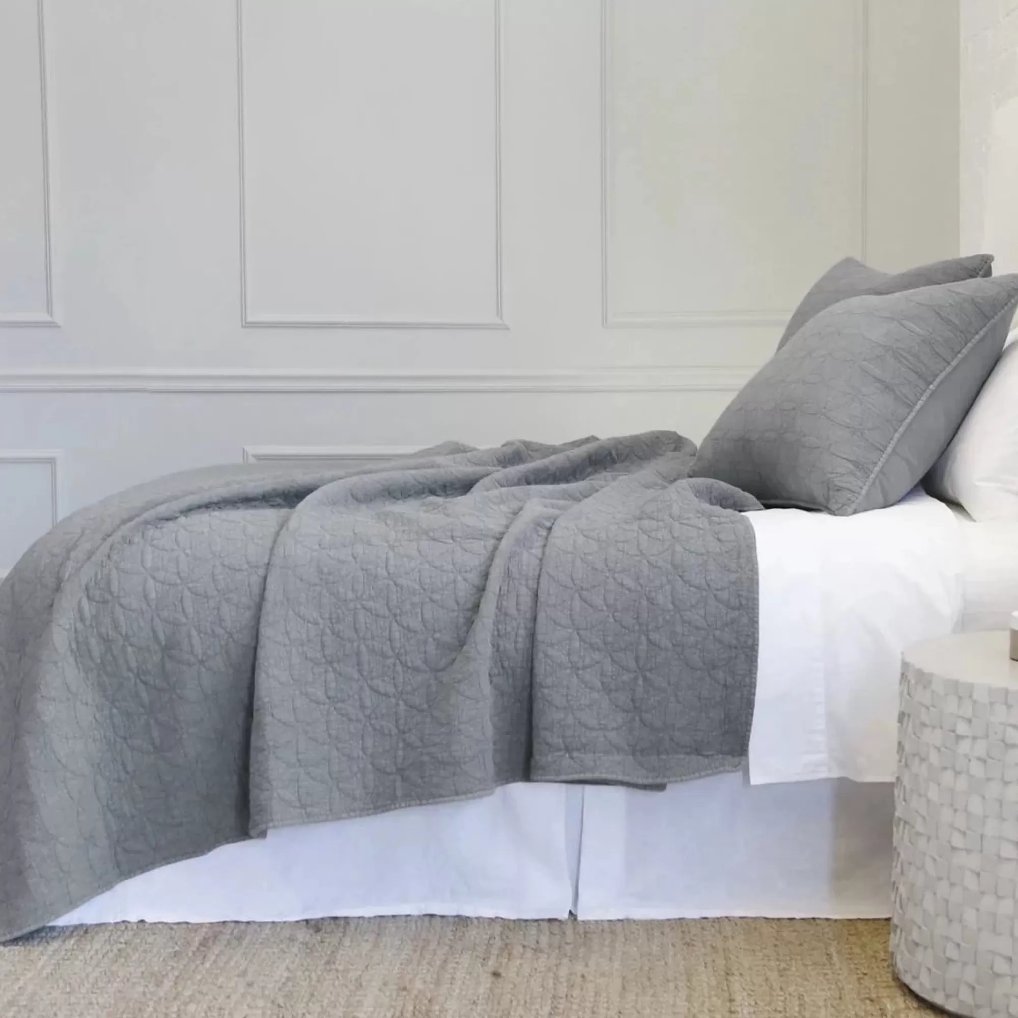 Shop Be Home Oslo King Coverlet, Grey Denim